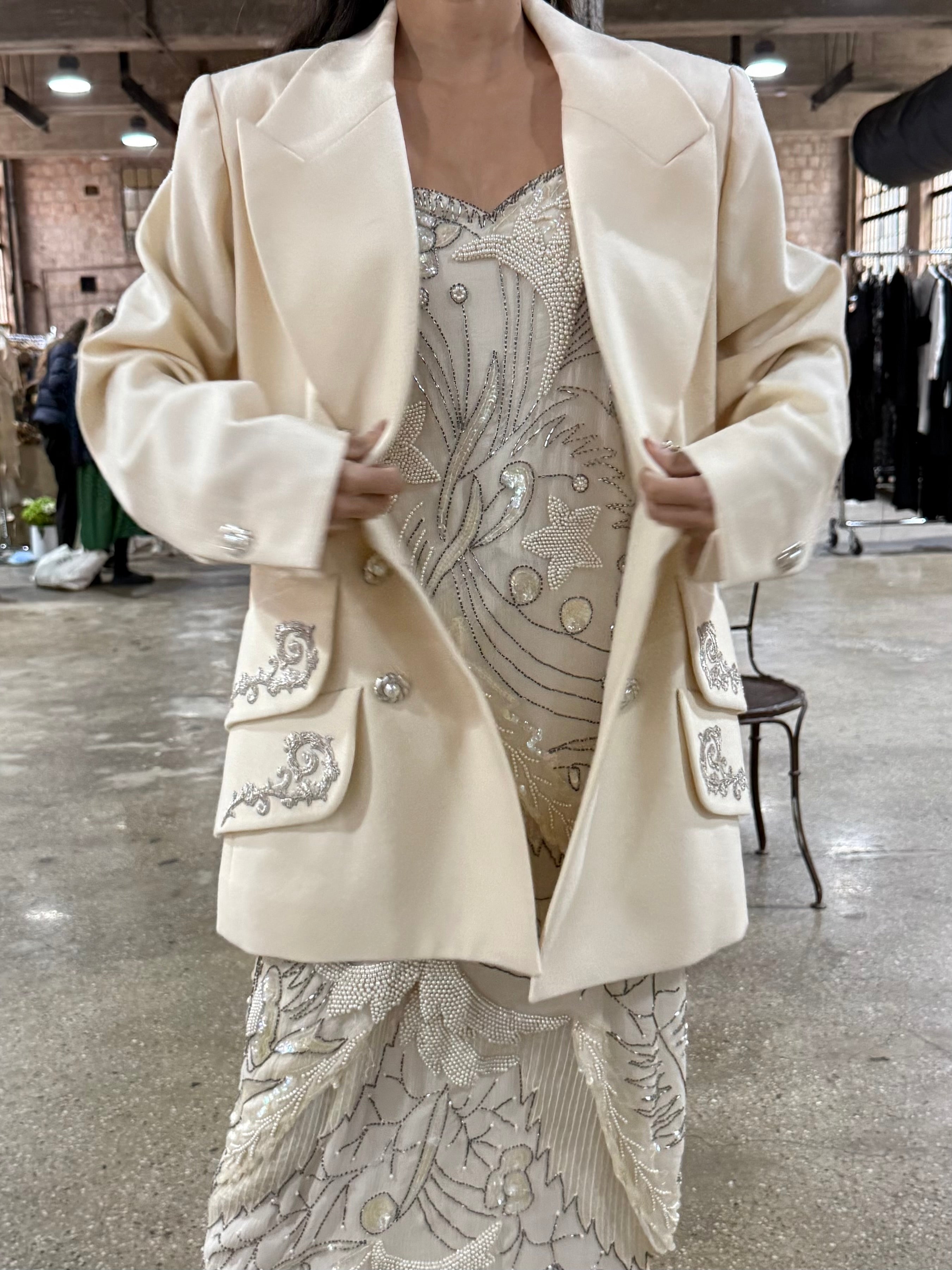 Vintage Jacques Fath Wool Jacket - M