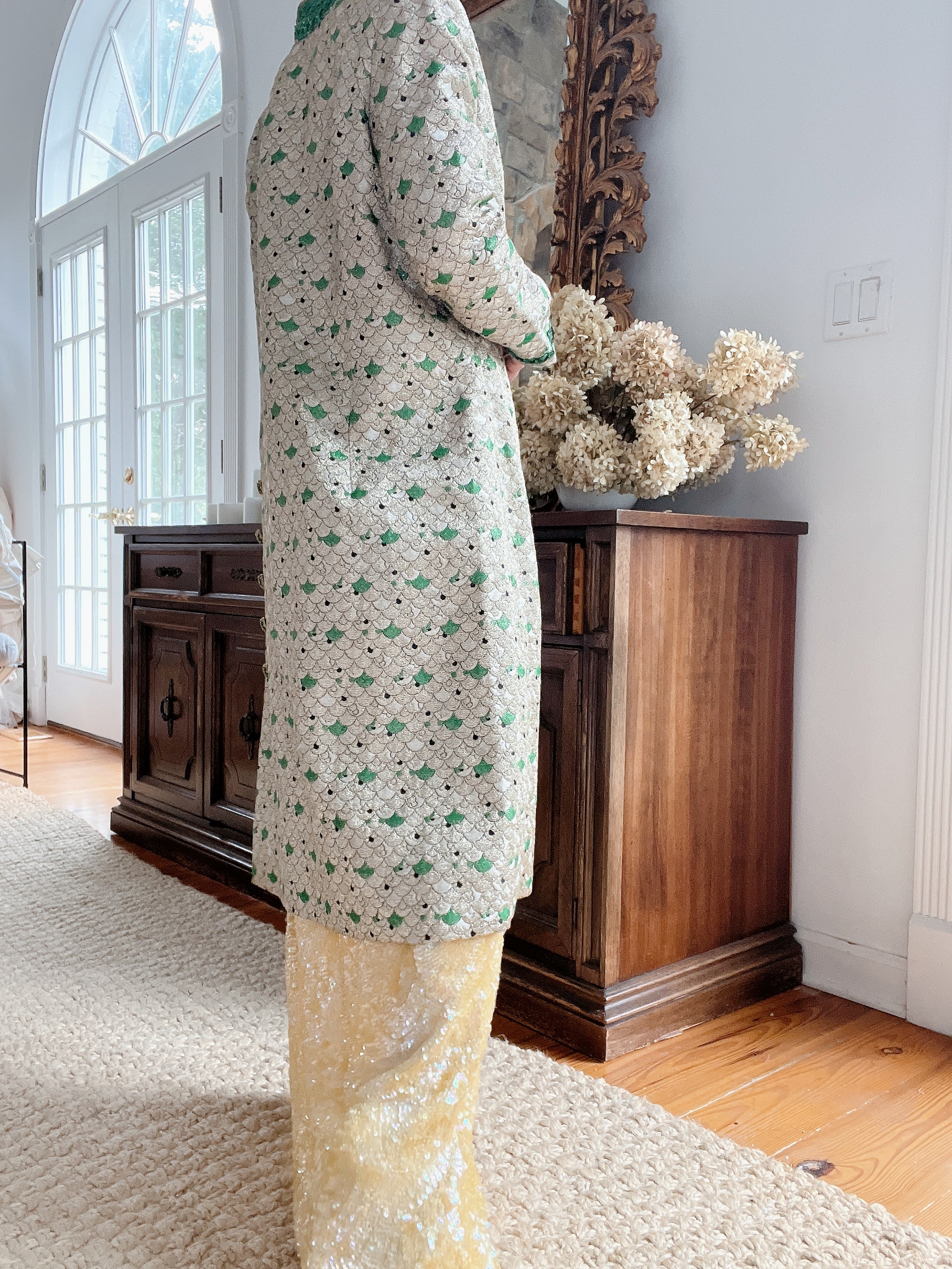 1960s Green Lurex Duster - S