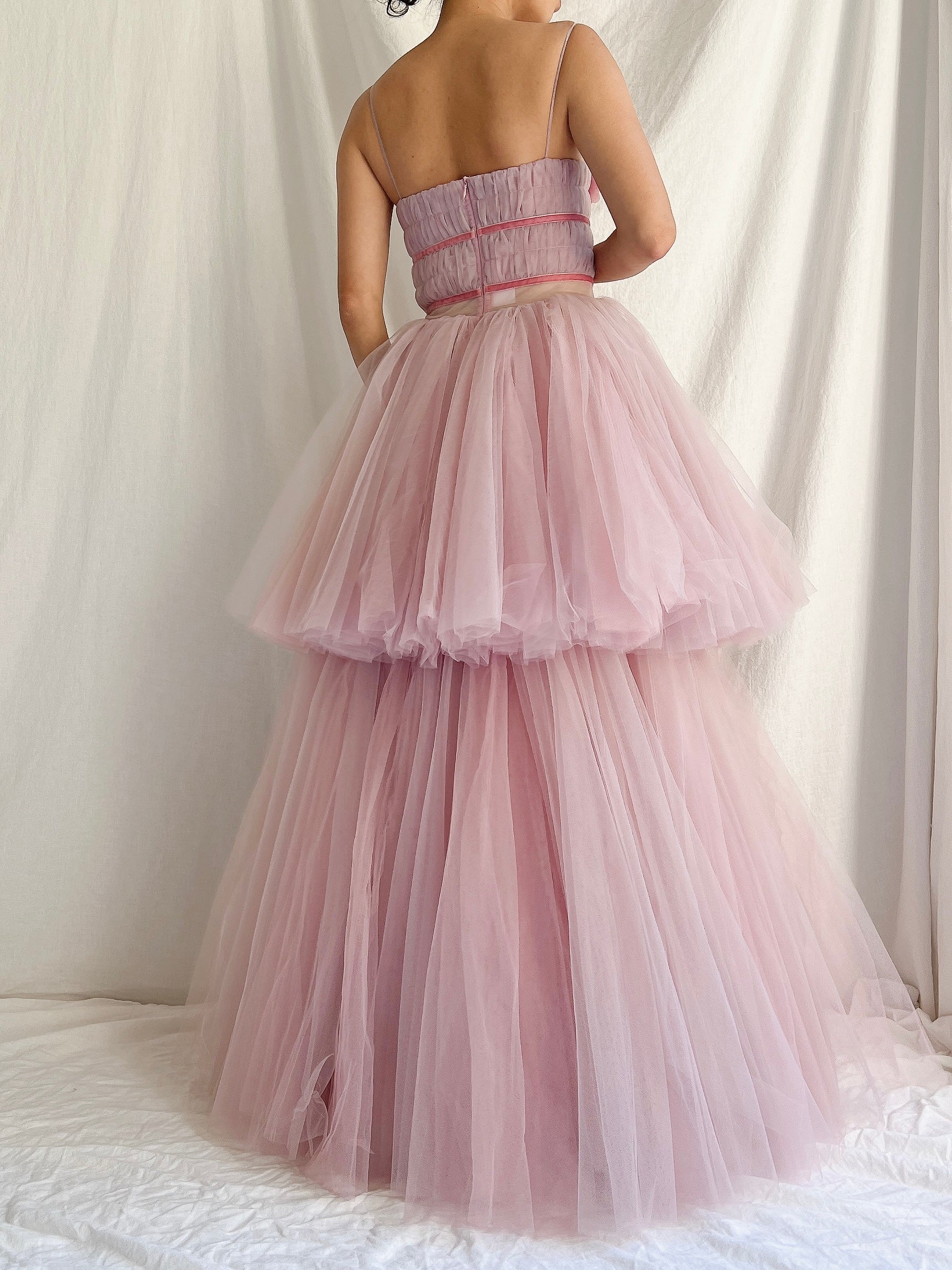 Lilac Tulle Layered Dress - 0/2 | G O S S A M E R