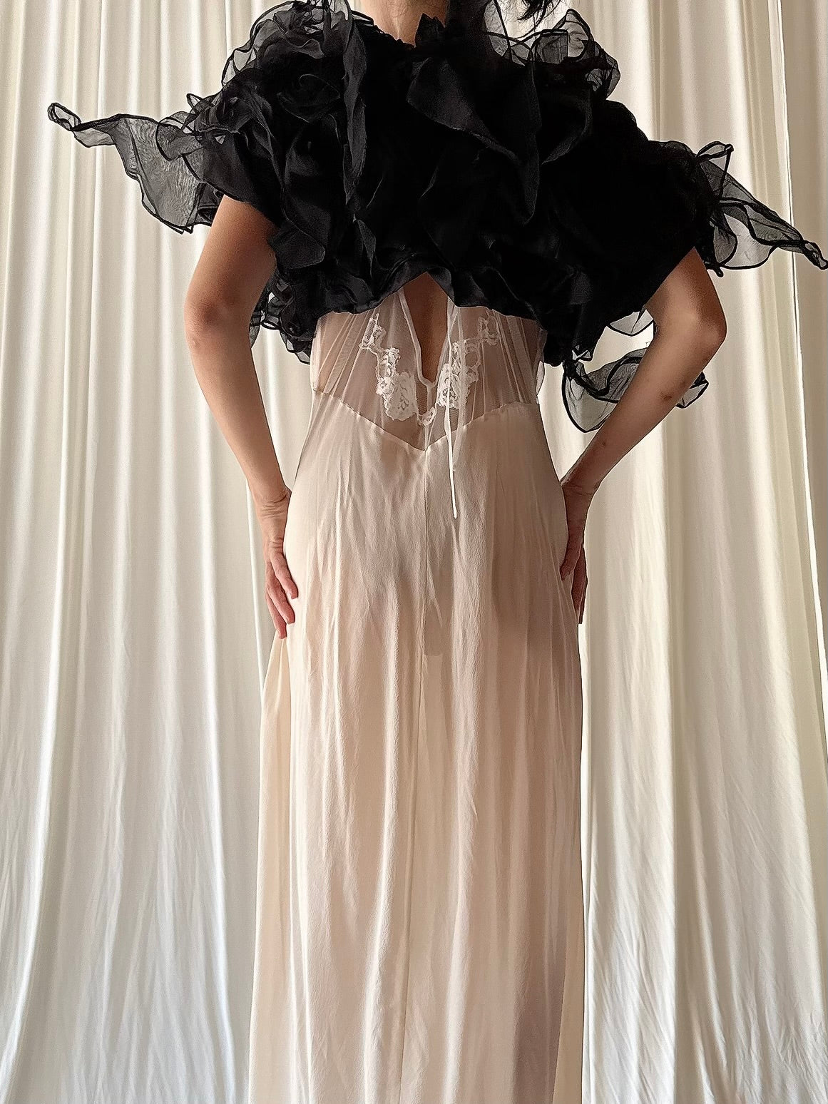 Vintage Silk Organza Bolero - S/M