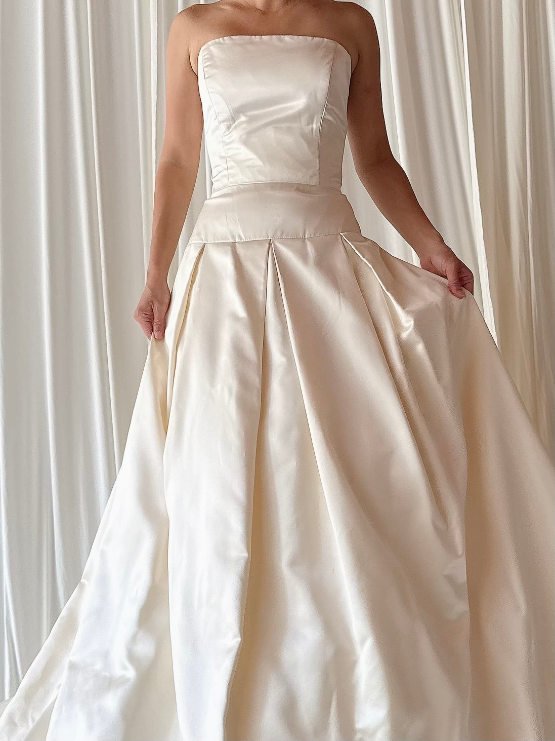 1990s Lazaro Dropped Waist Gown - S/M