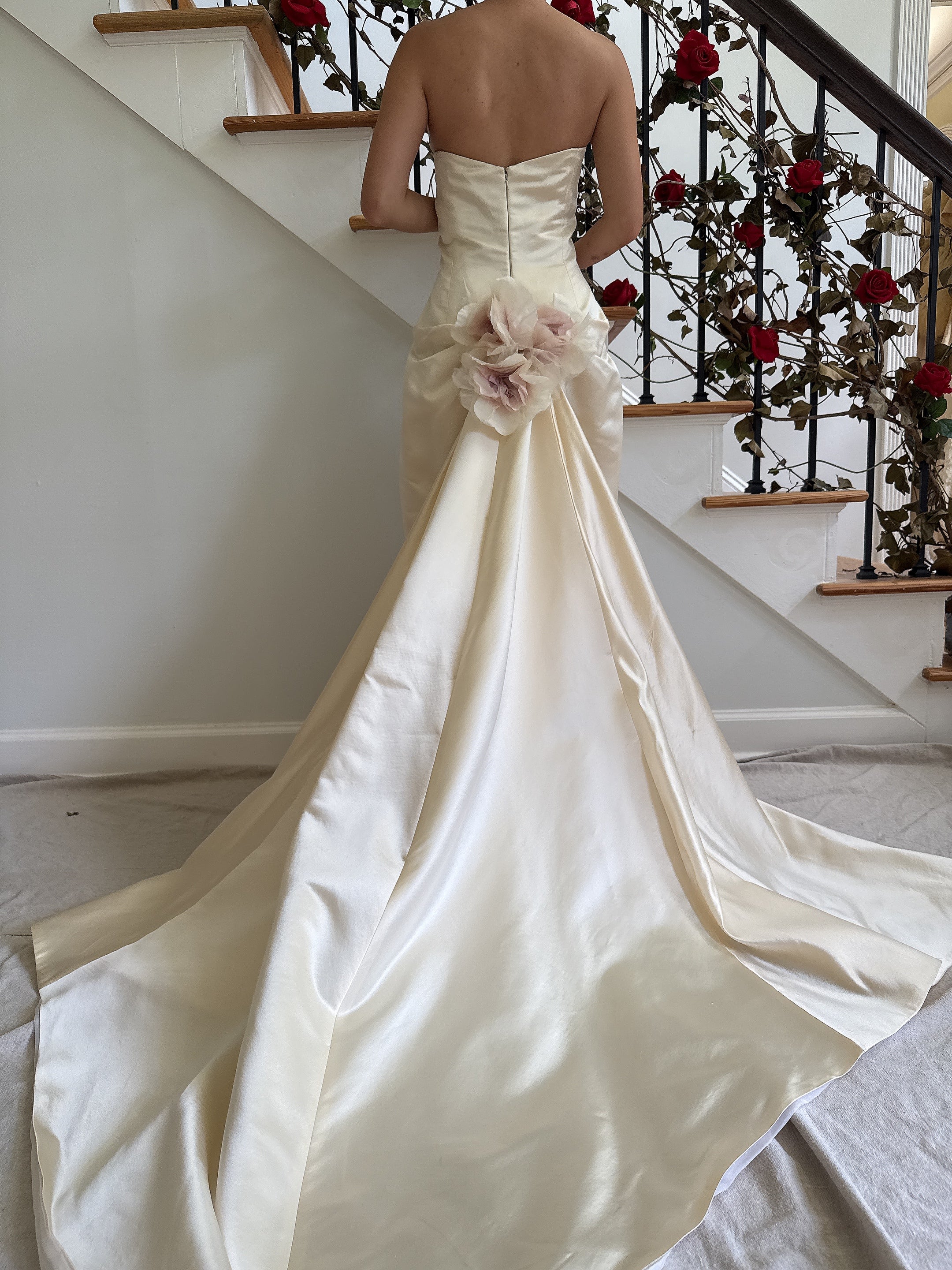 Vintage Ulla-Maija Silk Strapless Gown - M