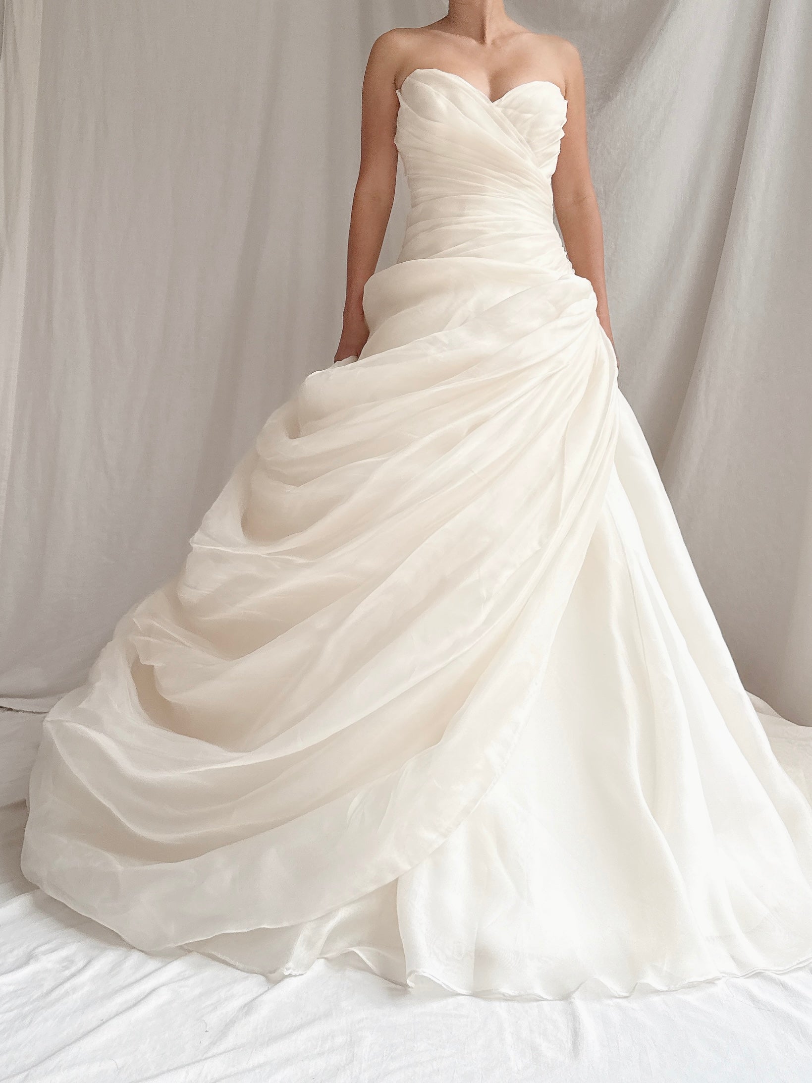 Vintage Romona Keveza Silk Gown - M