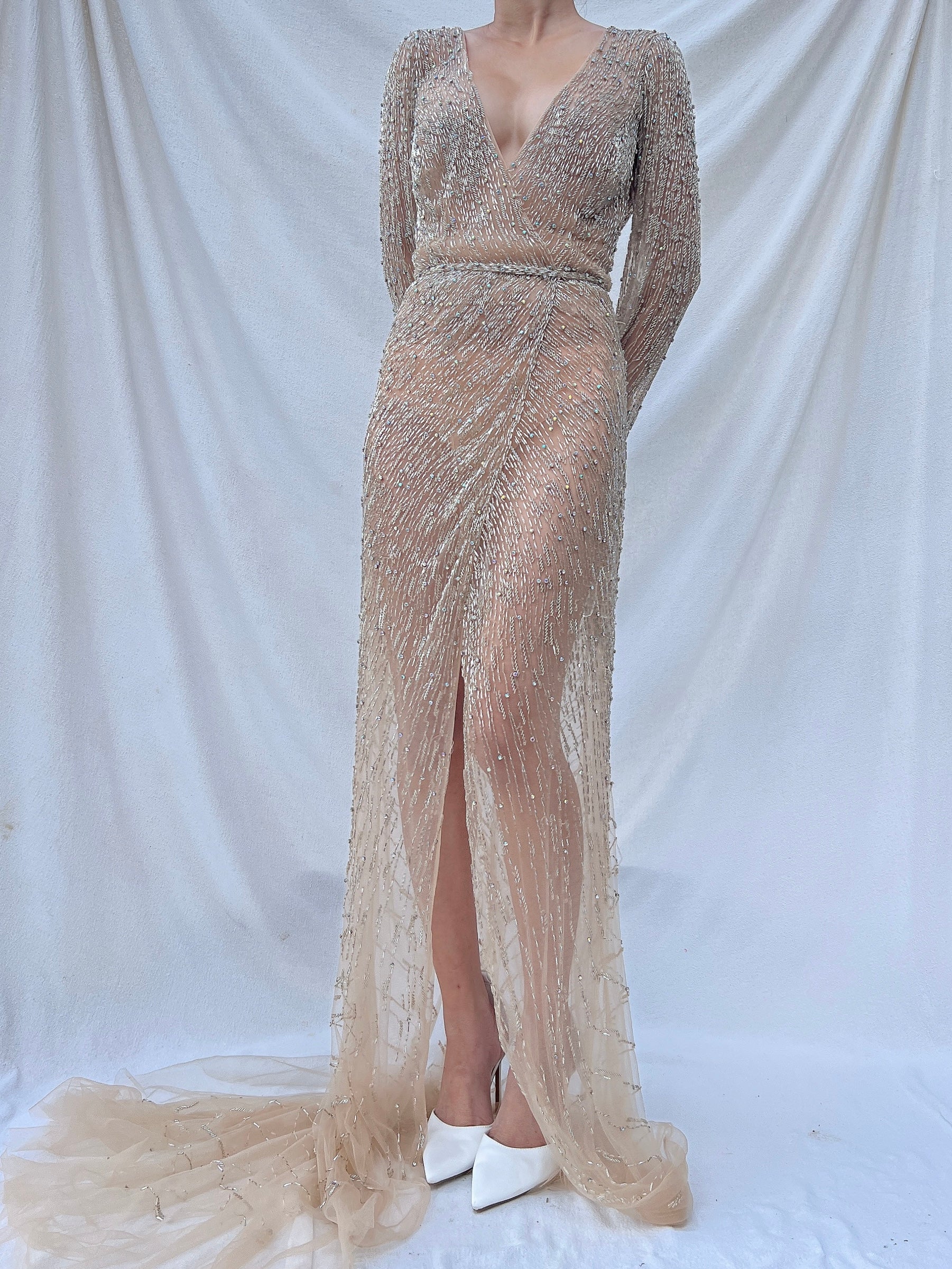 00 Nude Sequins Dress - M | G O S S A M E R 00 Nude Sequins Dress - M | G O S S A M E R