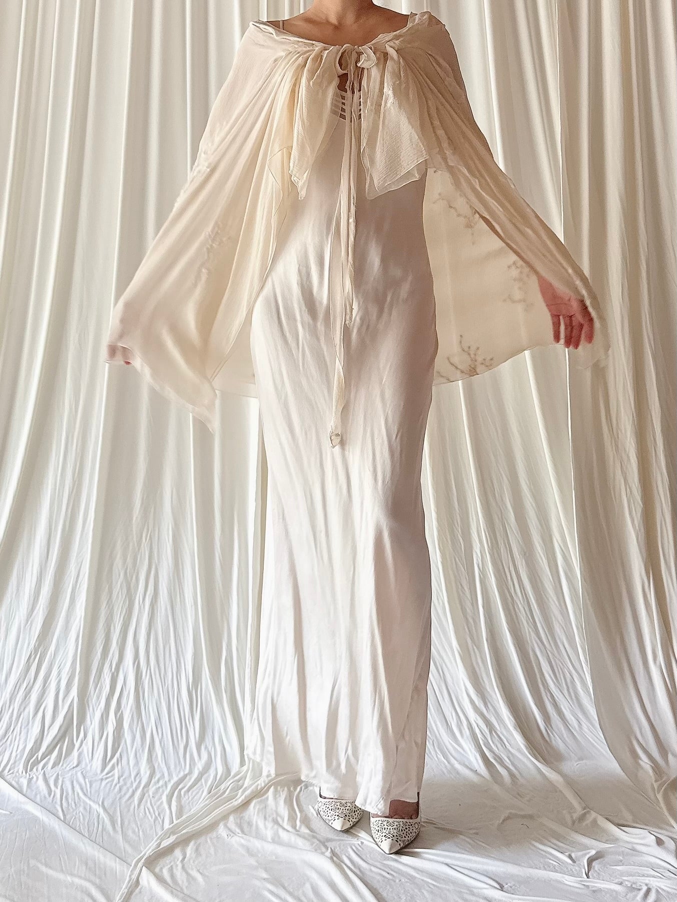 Vintage Silk Cape/Skirt - OSFM