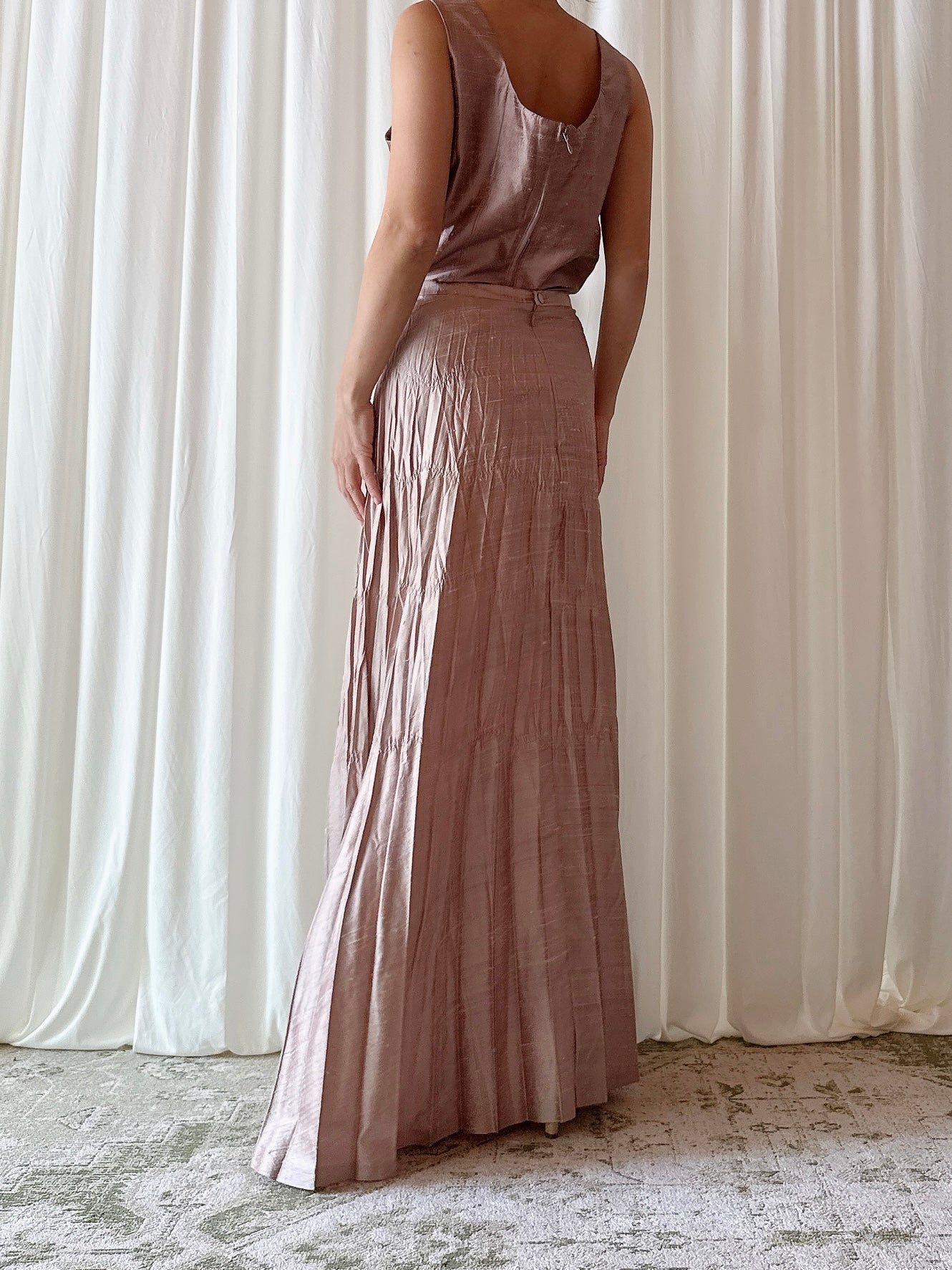Vintage Paul Vasseur Dusty Rose 2 Piece Set - FR 44