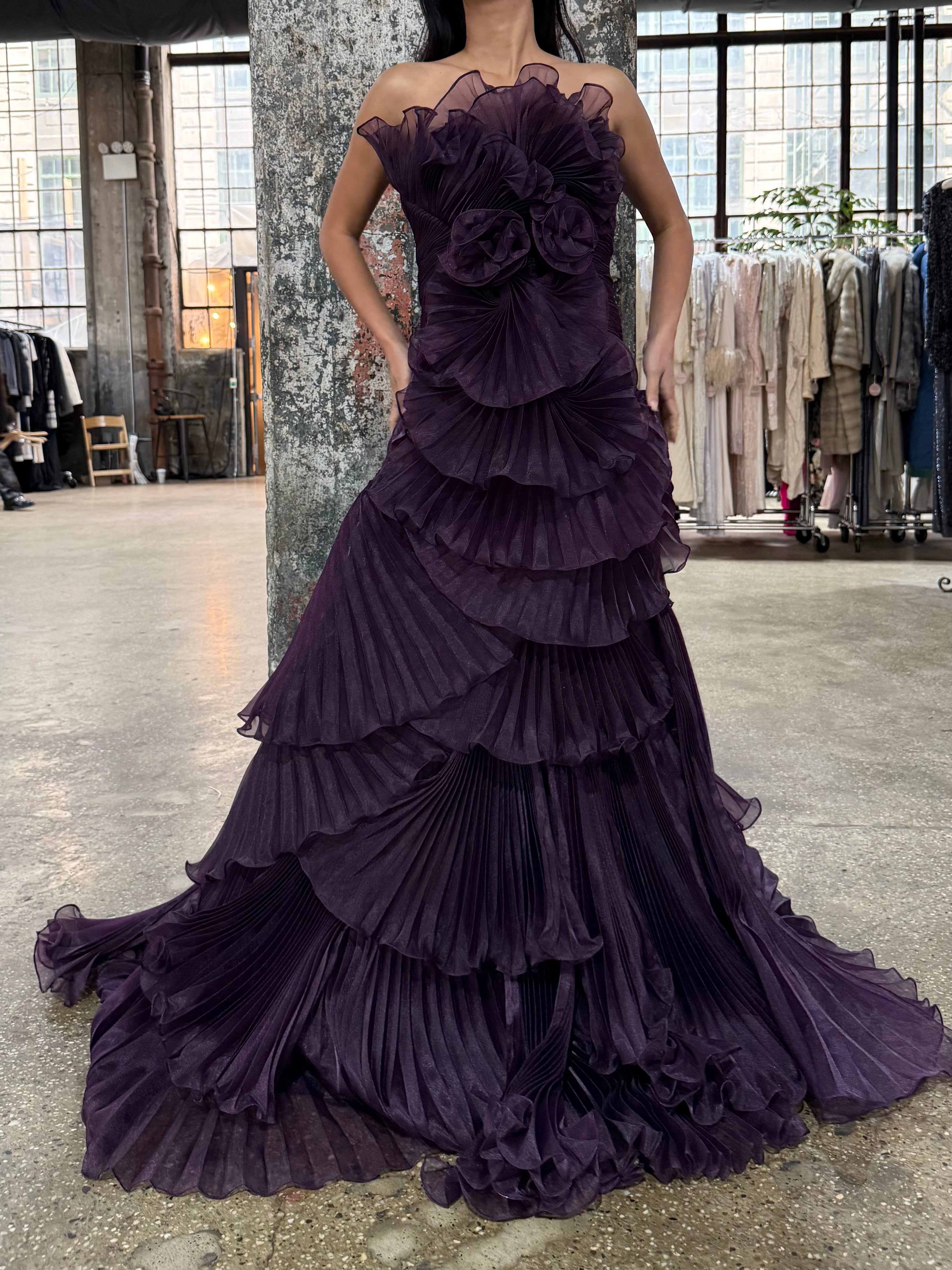 Purple Organza Gown - S/6