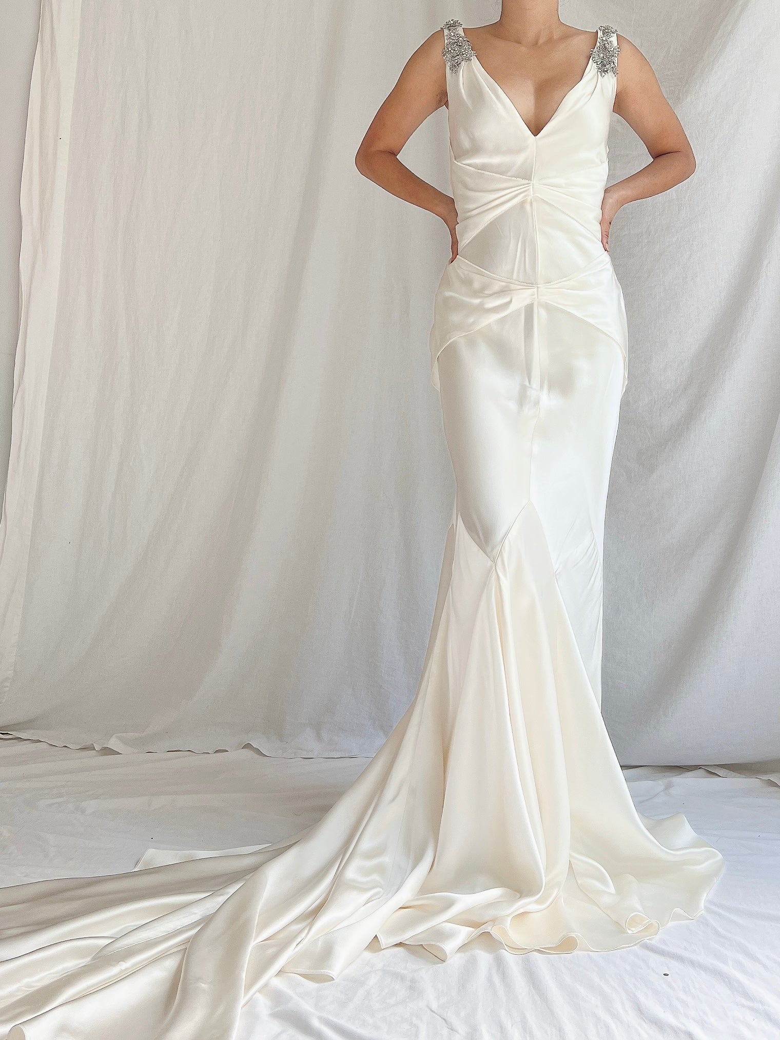 Vintage Vera Wang Silk Charmeuse Bias cut Gown Vintage Vera Wang Silk Charmeuse Bias cut Gown