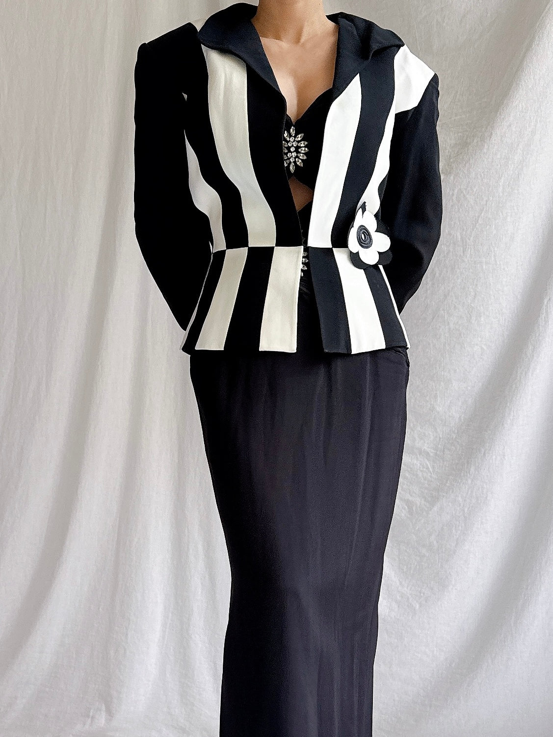 Vintage Alliage Paris Striped Jacket - M/42
