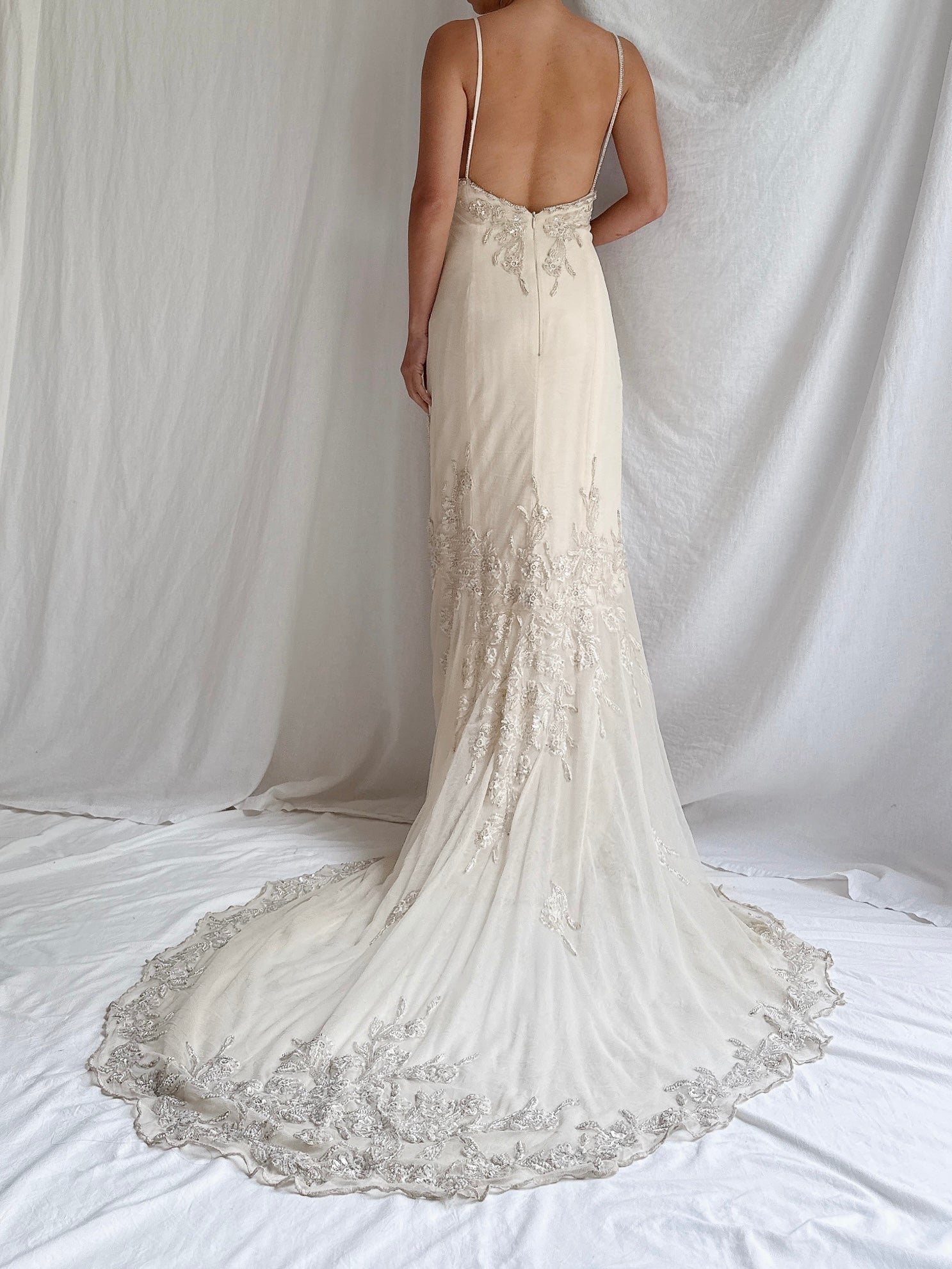 Vintage Liancarlo Couture Silk and Tulle Gown - M/6