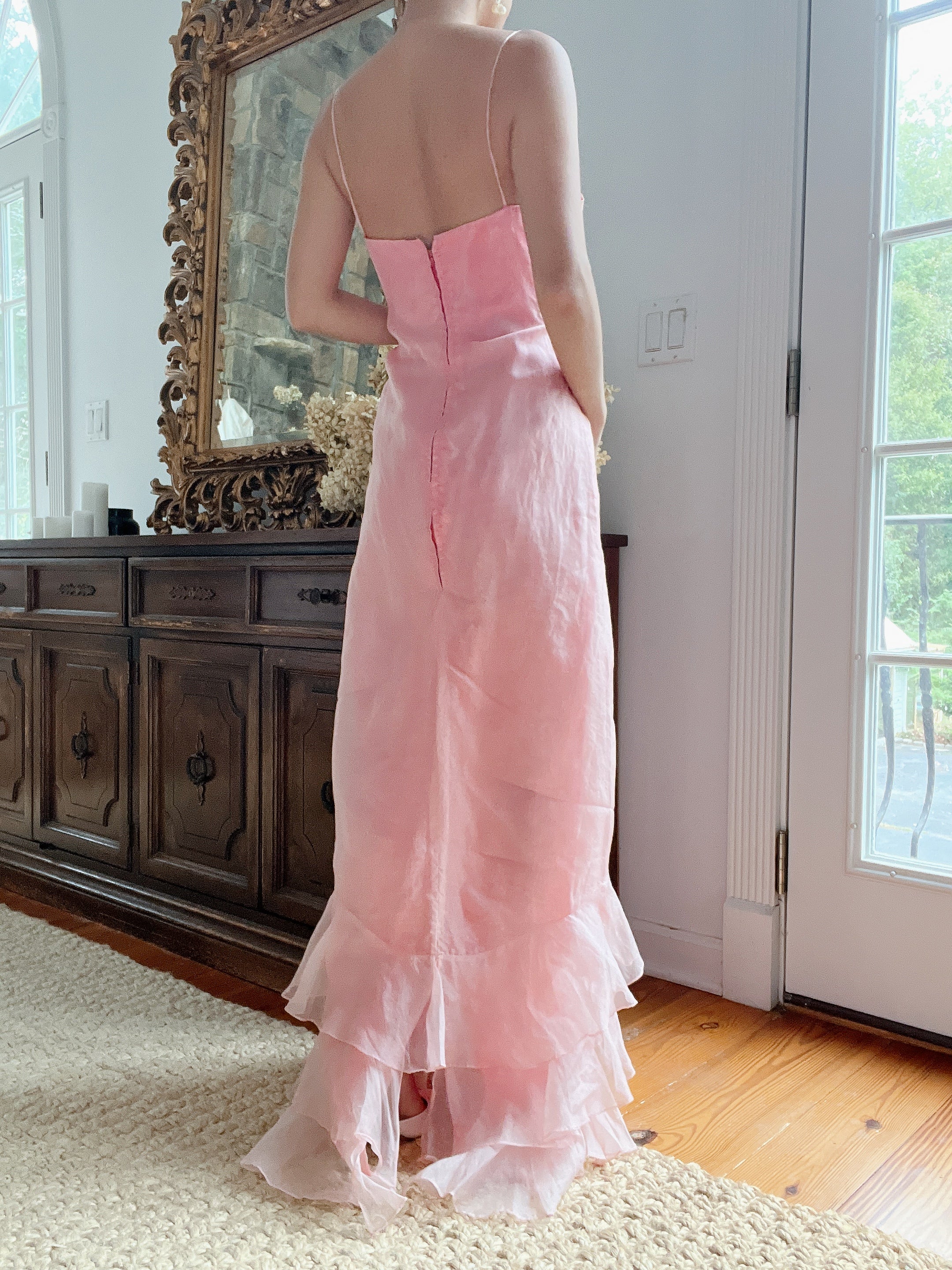 1960s Pink Organza Dress - XS/S