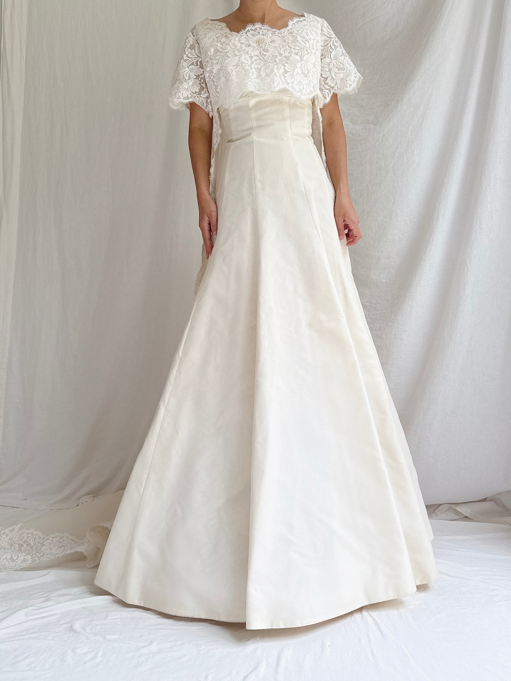 1960s Organza & Lace 2-Piece Set - M