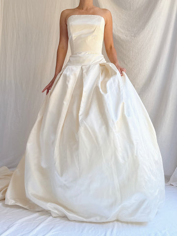 Vintage Silk Dropped Waist Gown - S