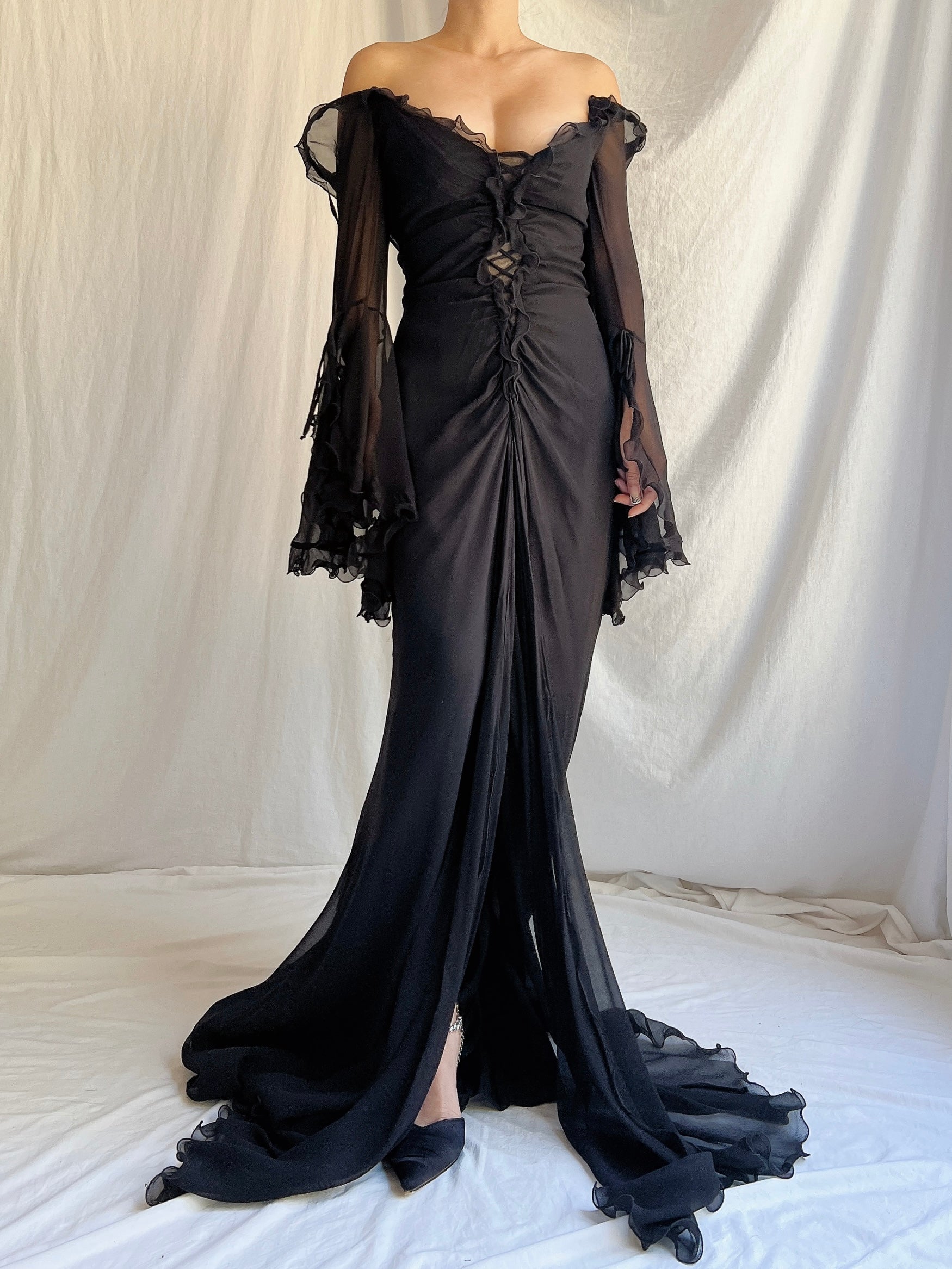 Vintage Silk Bellville Sassoon Gown - L