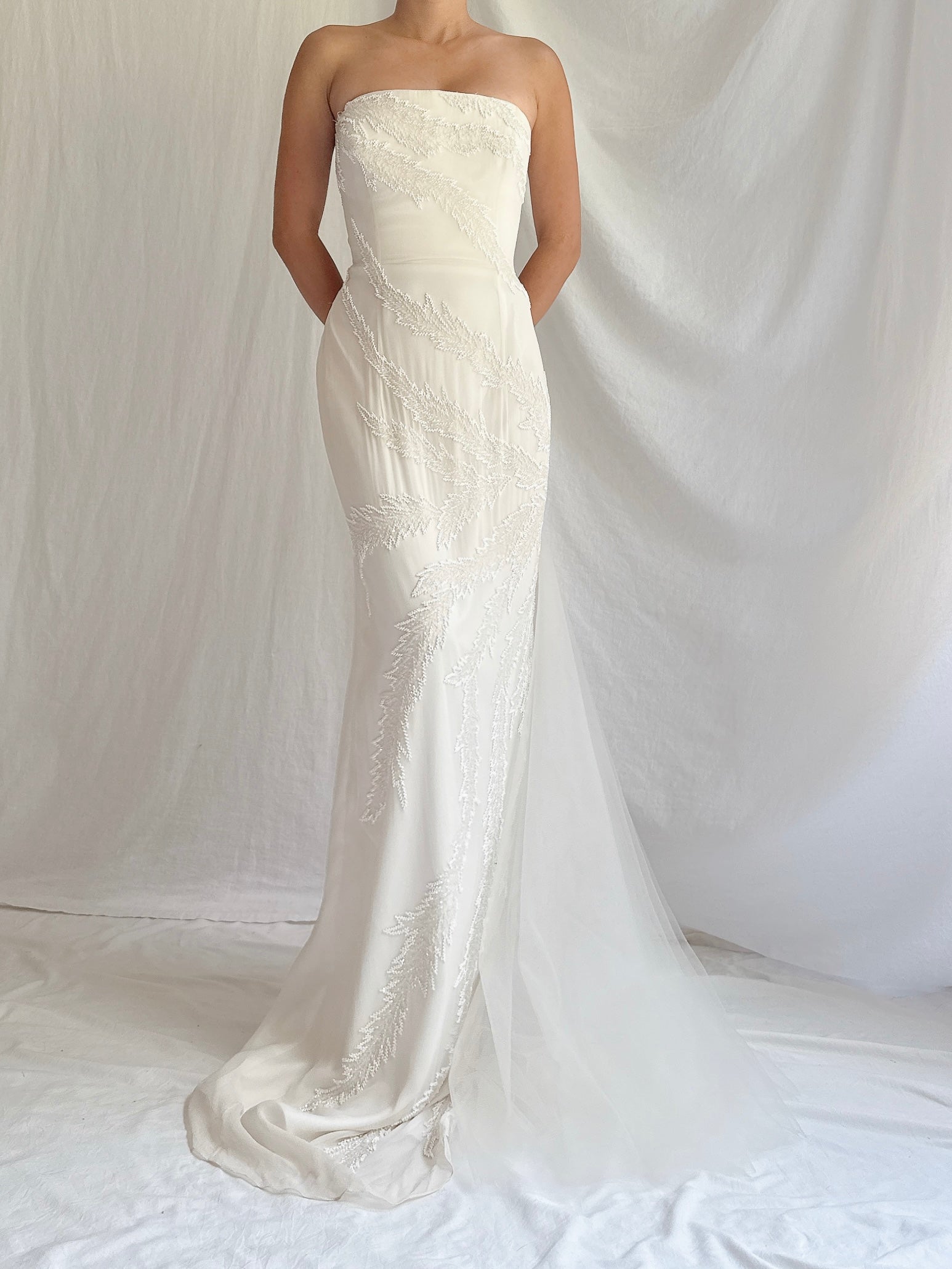 Vintage Jasz Couture Silk Strapless Gown - M/6/8