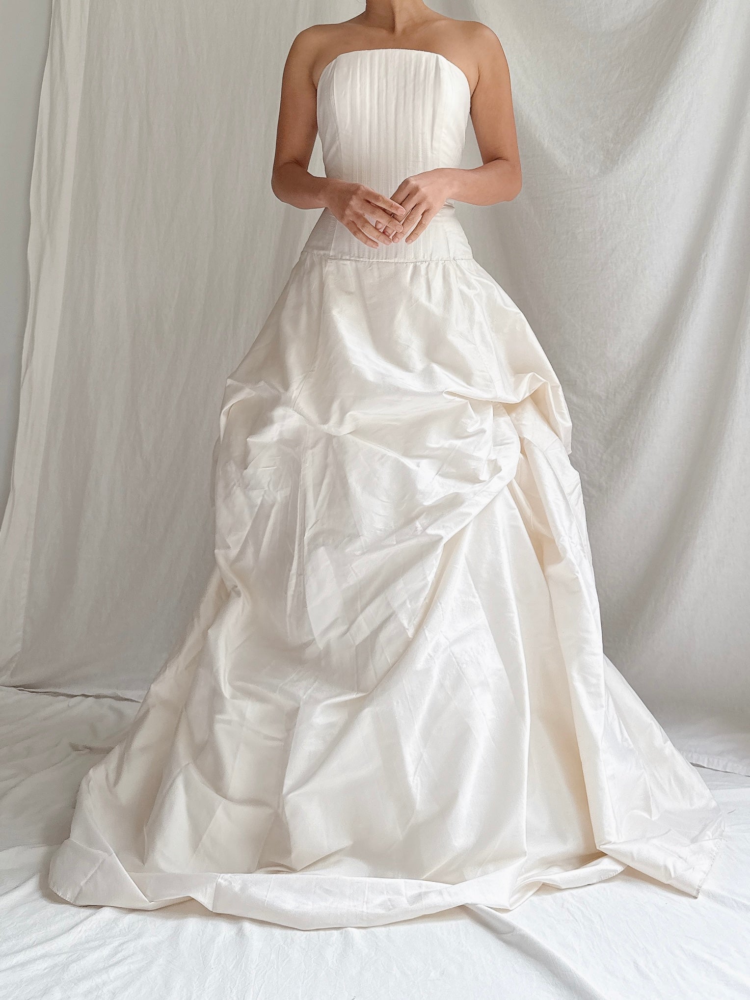 Vintage Jessica McClintock Silk Draped Gown - S/4