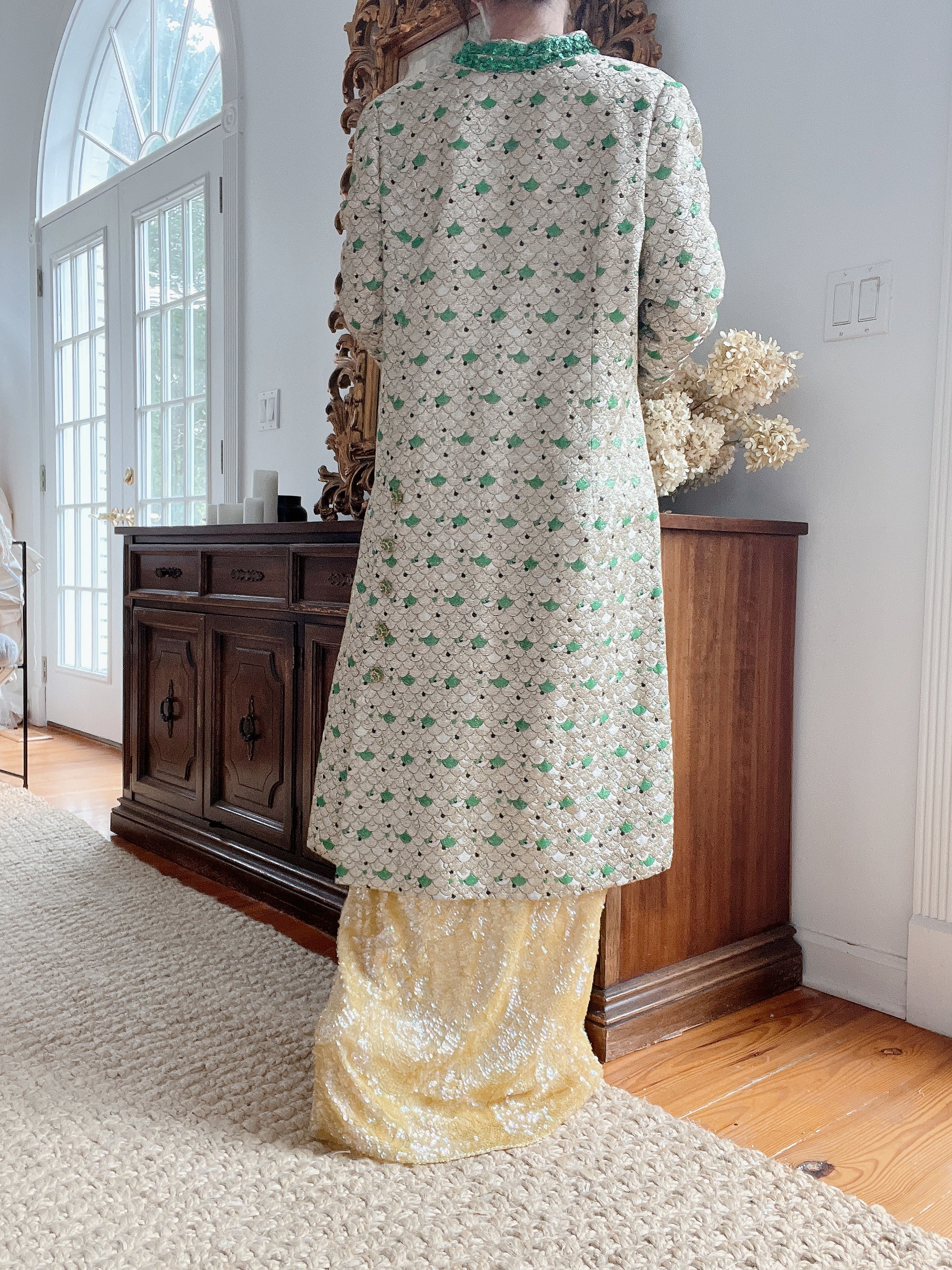 1960s Green Lurex Duster - S