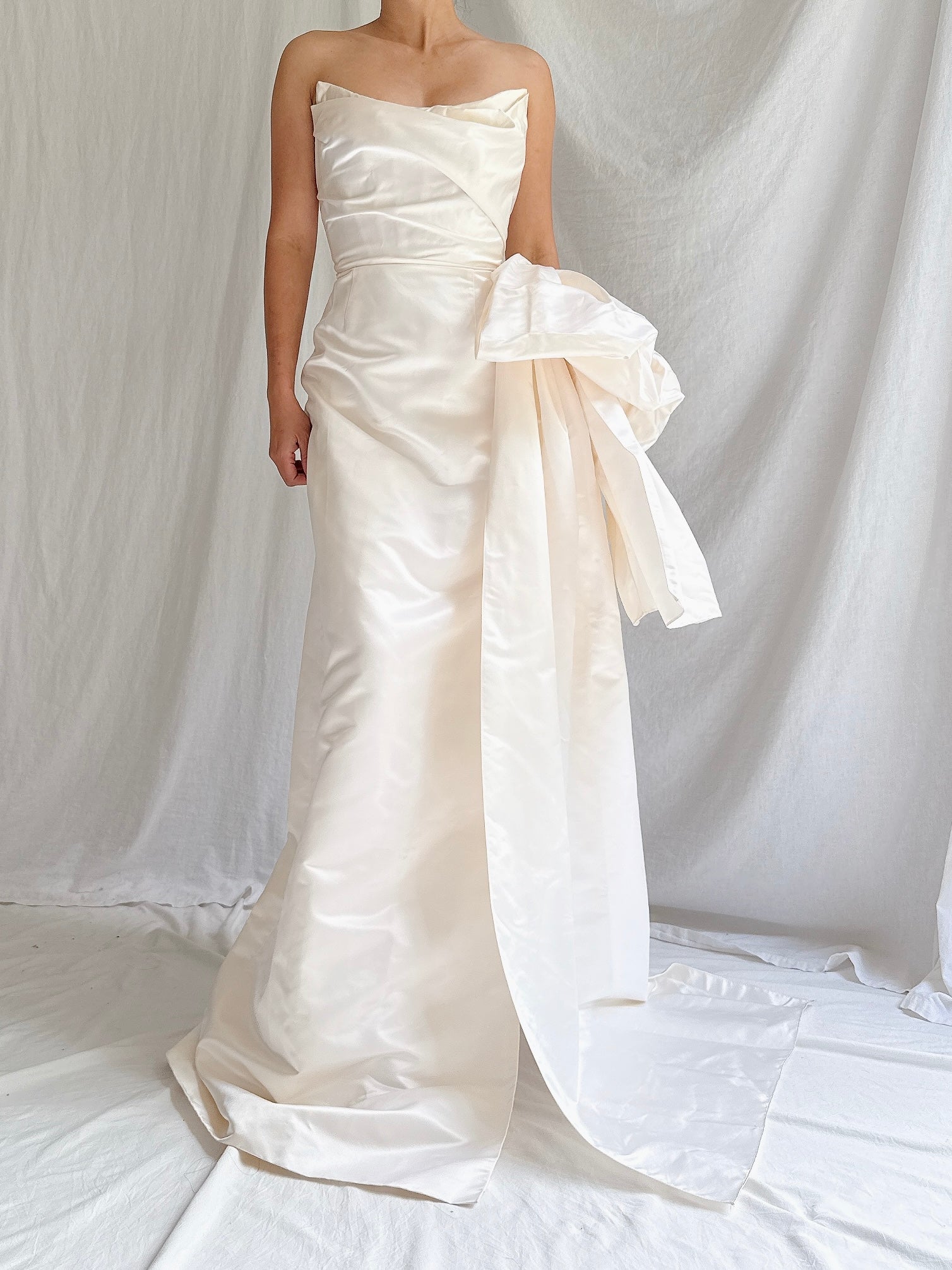 Makarian Silk Strapless Bustier Gown - XS/0/2