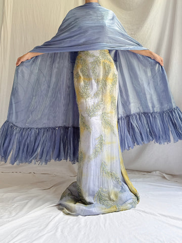 Vintage Stephen Yearrick Gown and Scarf - M