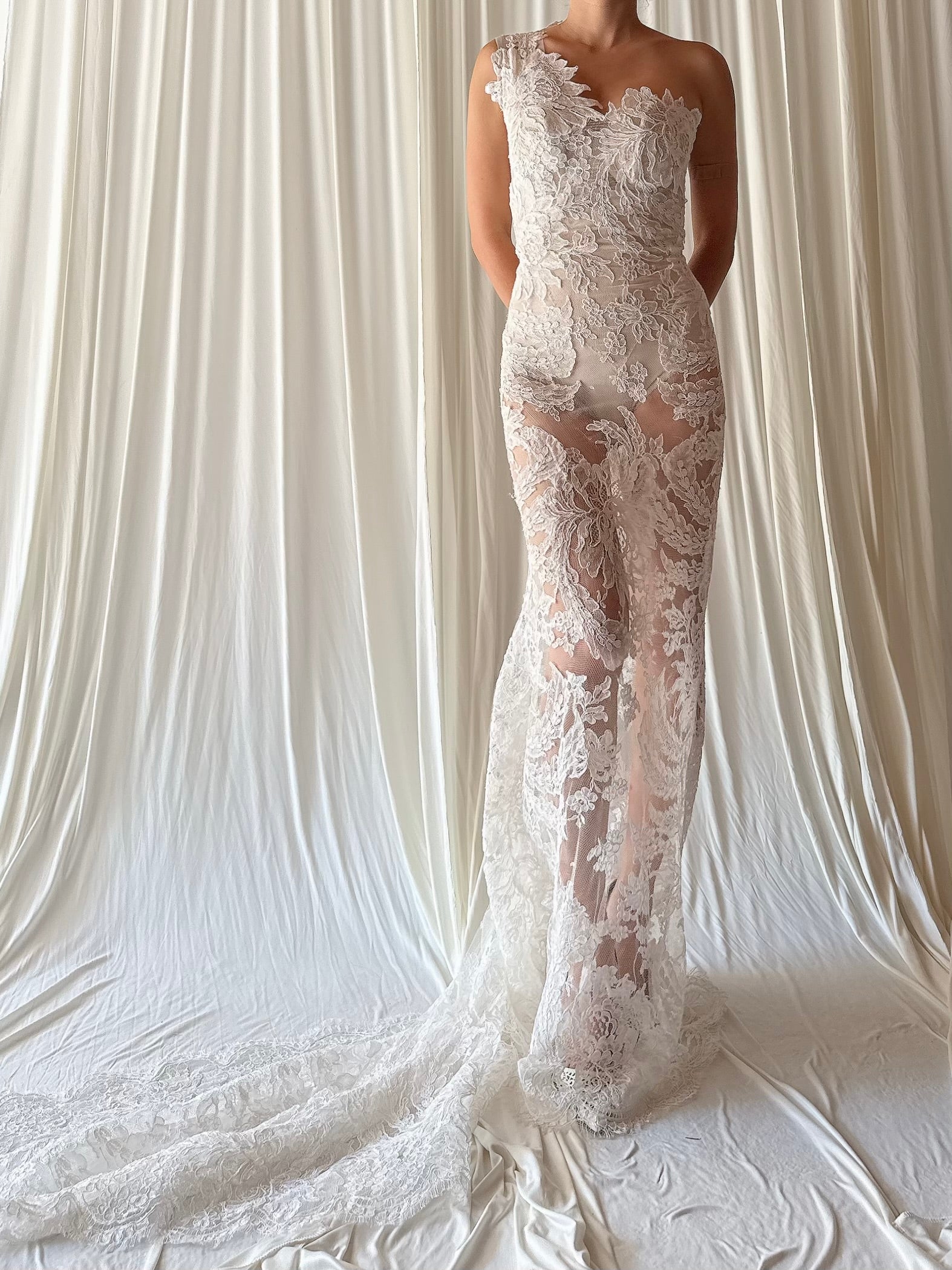 Vintage Anna Maier Lace Gown -S