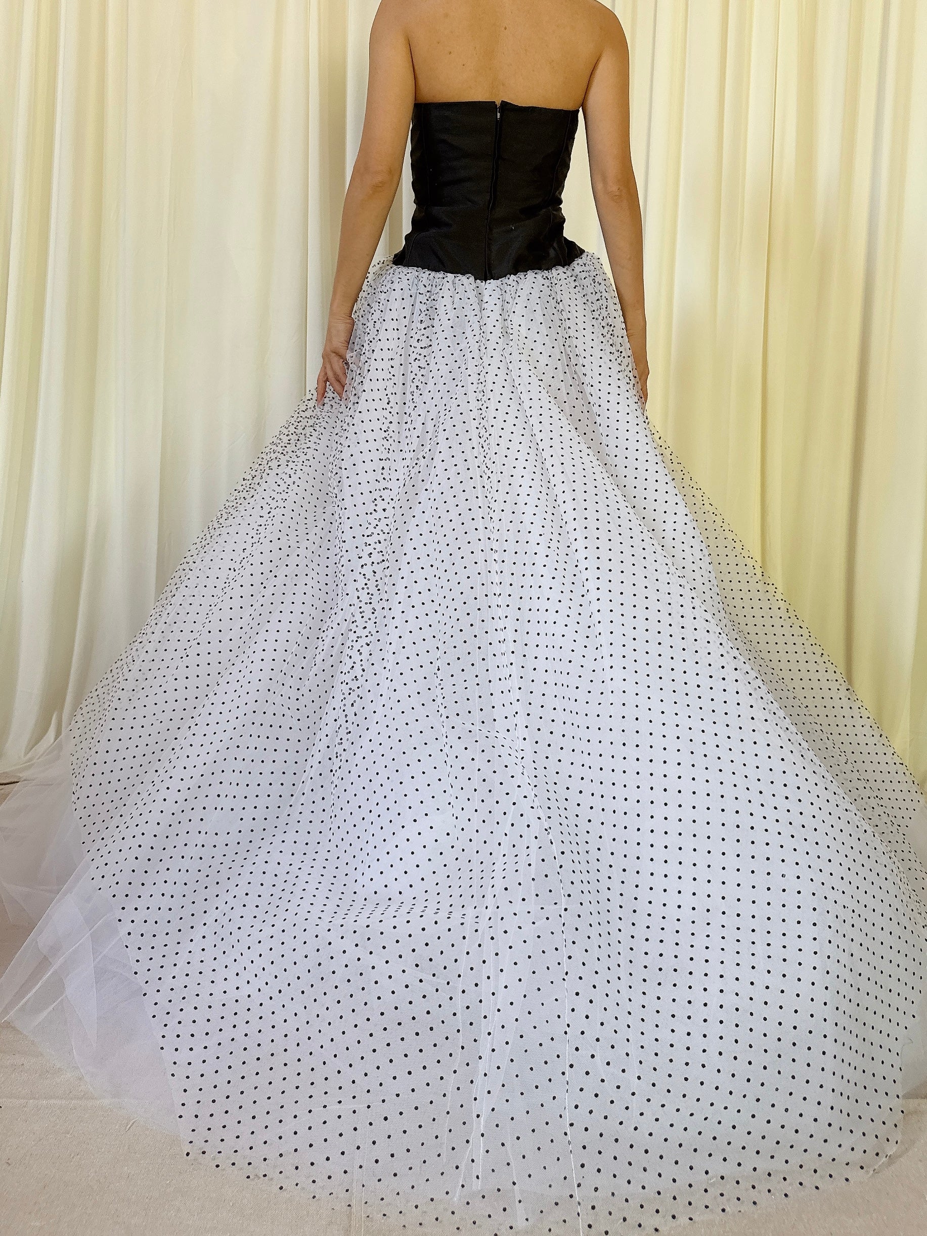 Vintage Lorenzo Riva Dotted Gown - FR 46