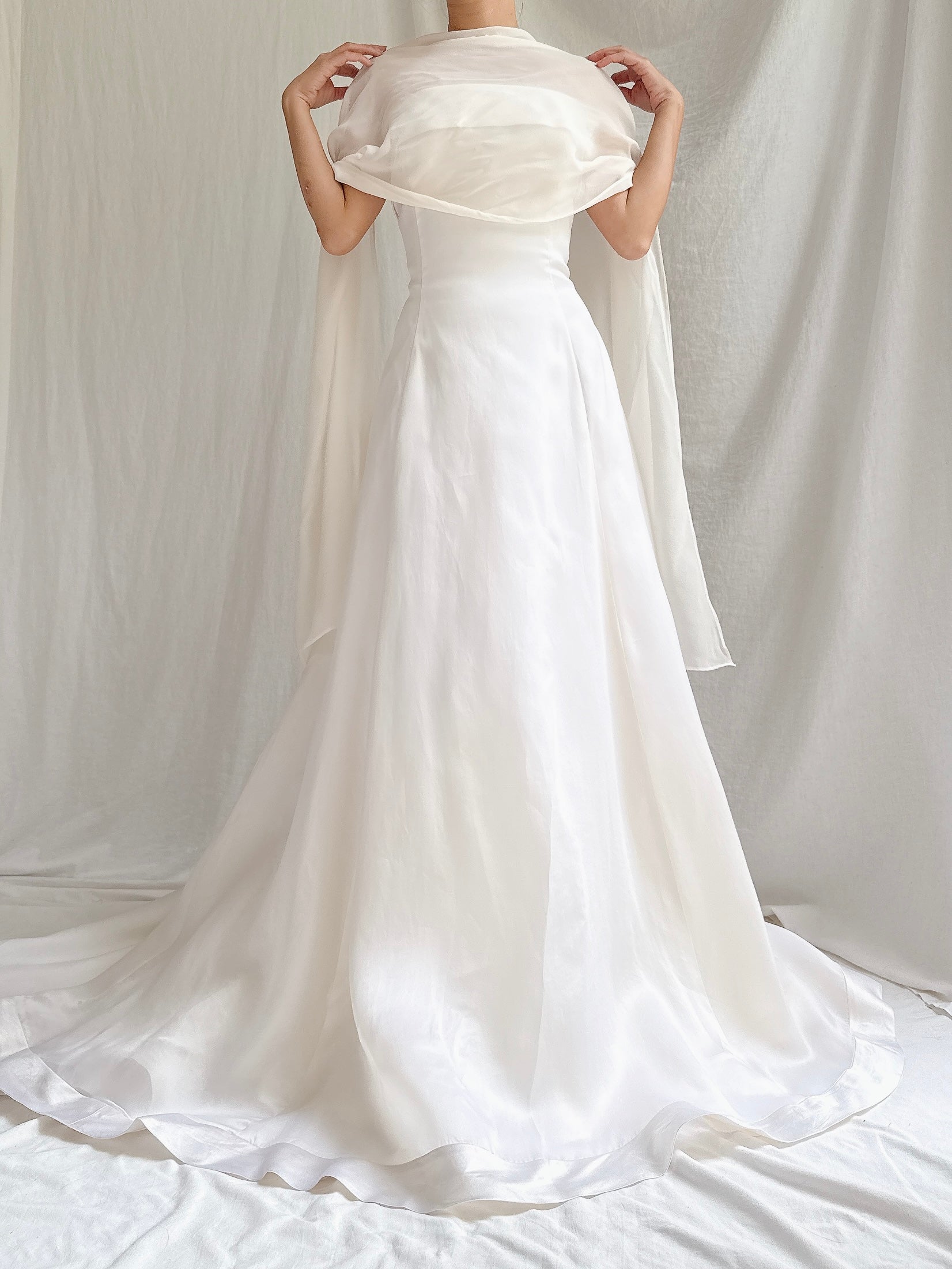 Vintage Angelina Bridal Couture Silk Organza Gown - M/10