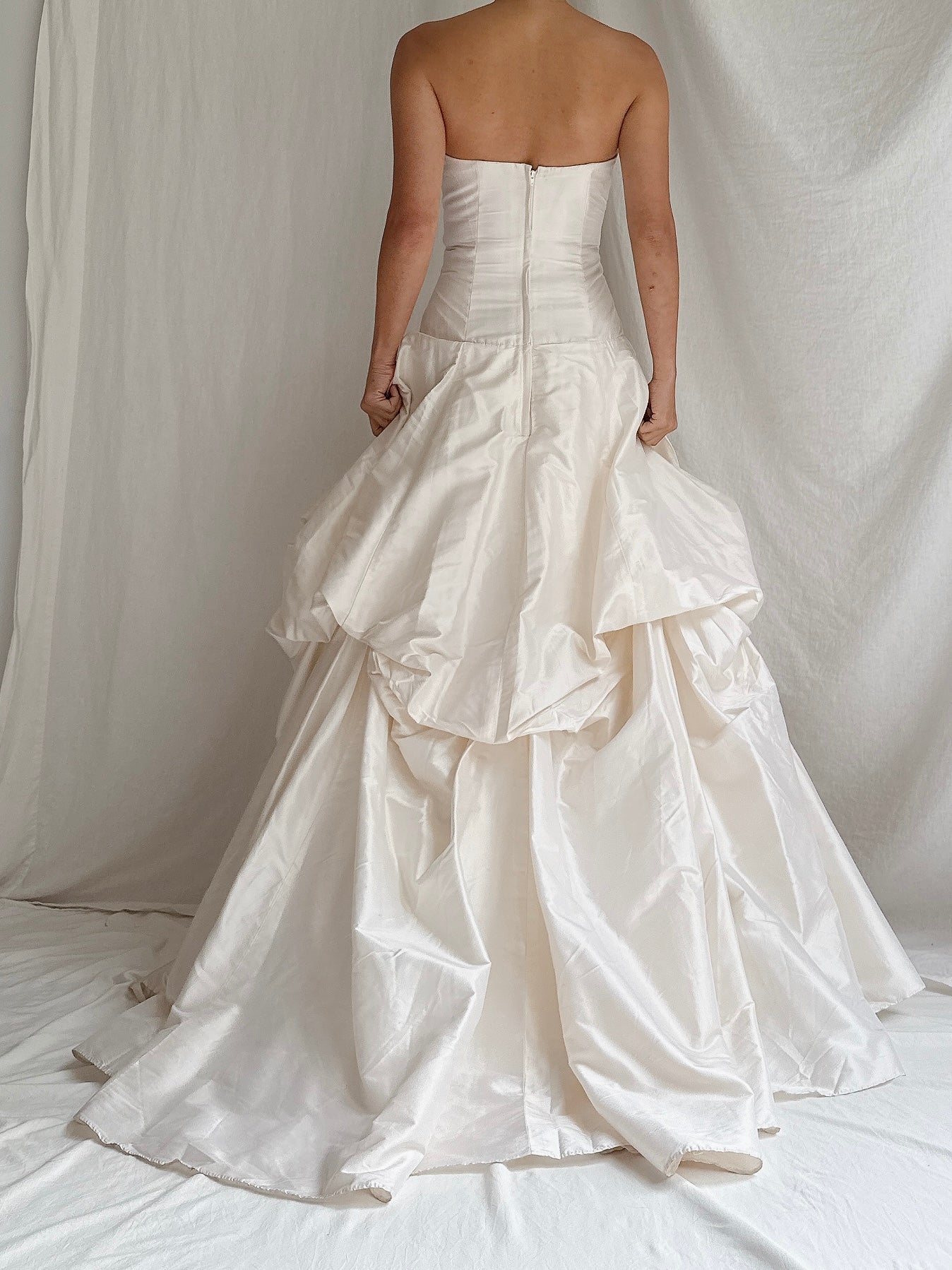 Vintage Jessica McClintock Silk Draped Gown - S/4