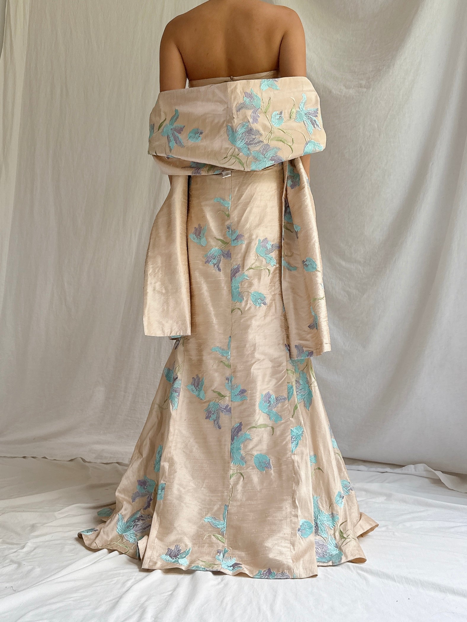 Vintage Silk Paule Vasseur 2-Piece Set - M