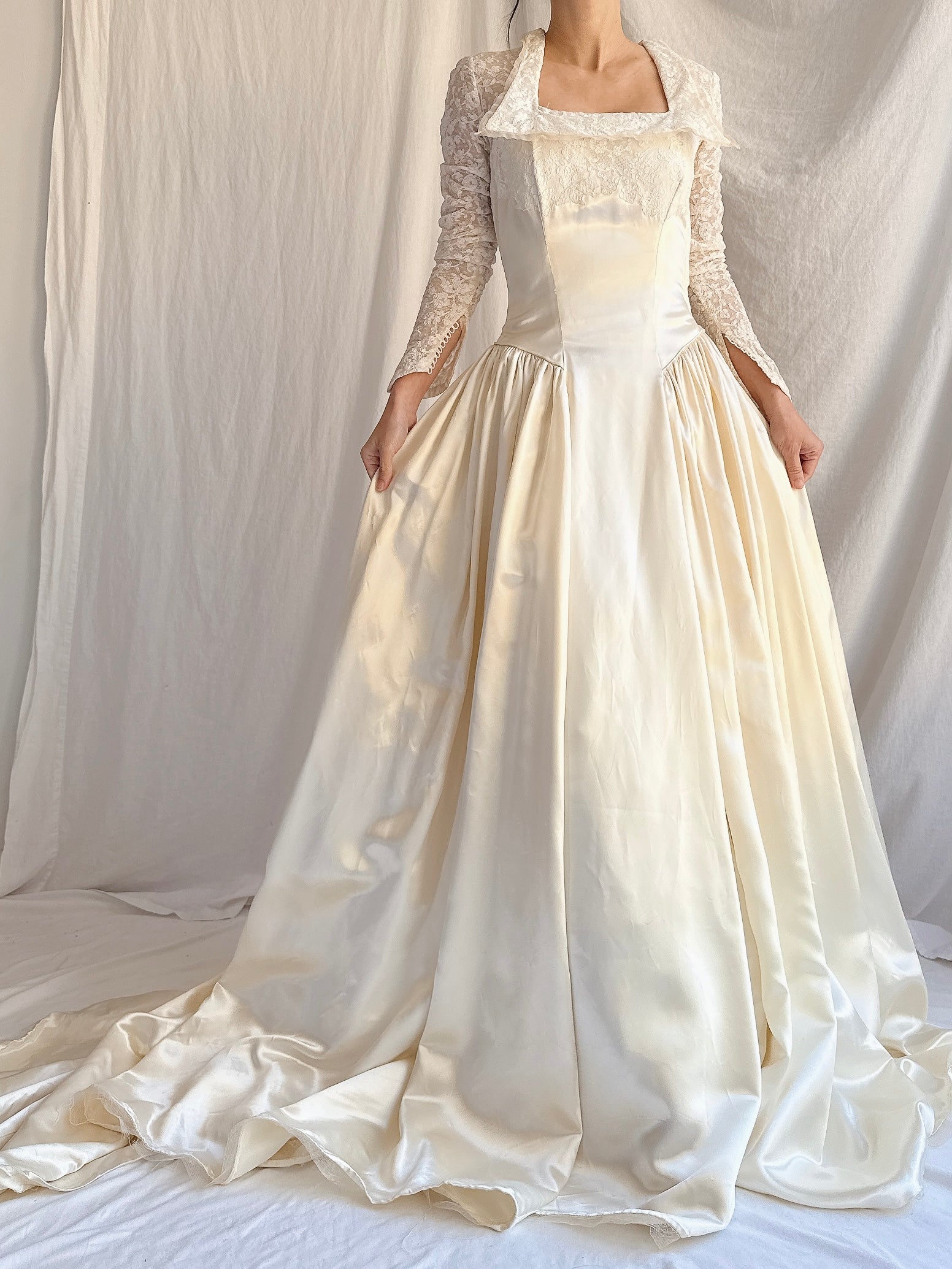 1940s Candlelight Satin Gown - XS/2