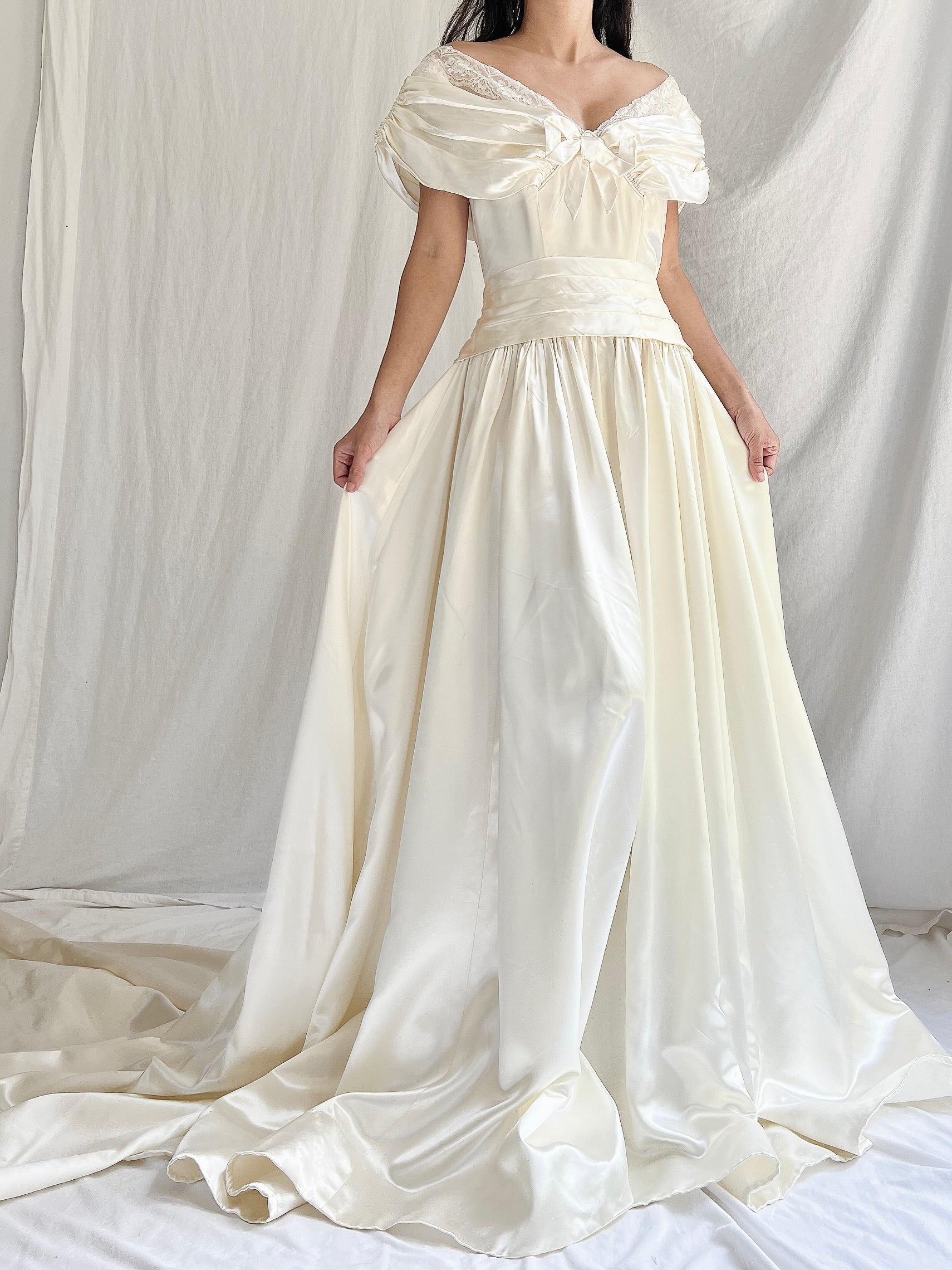 1940s Candlelight Satin Gown - XS