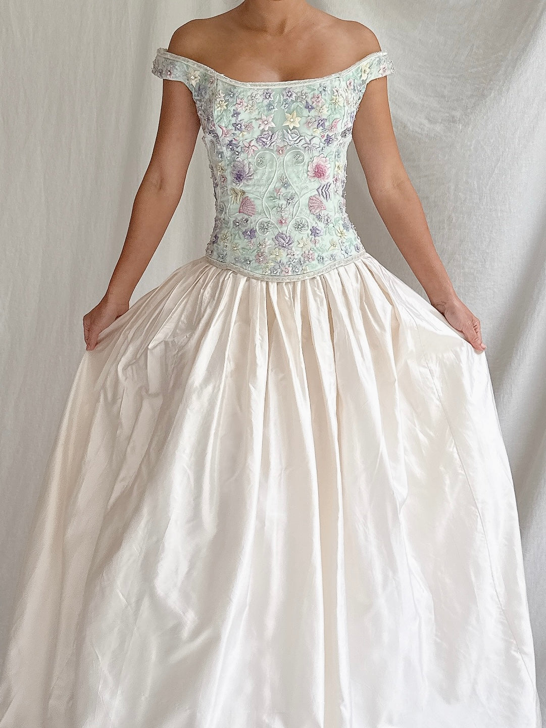 Vintage Bellville Sassoon Bustier and Silk Skirt - M/L UK14/16