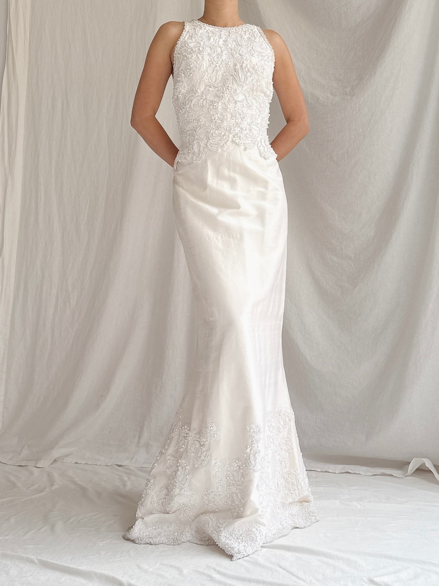 1990s Christos Silk 2-Piece Shift Dress - S