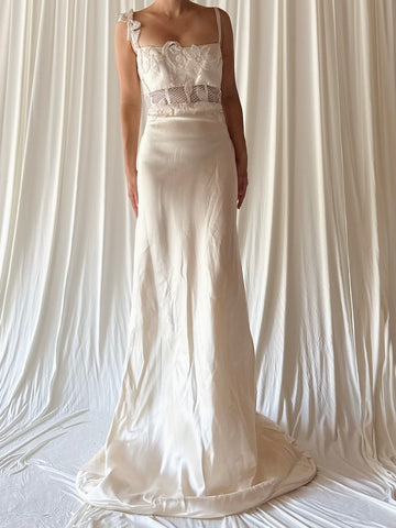 Vintage Suzanne Ermann Silk Dress - M