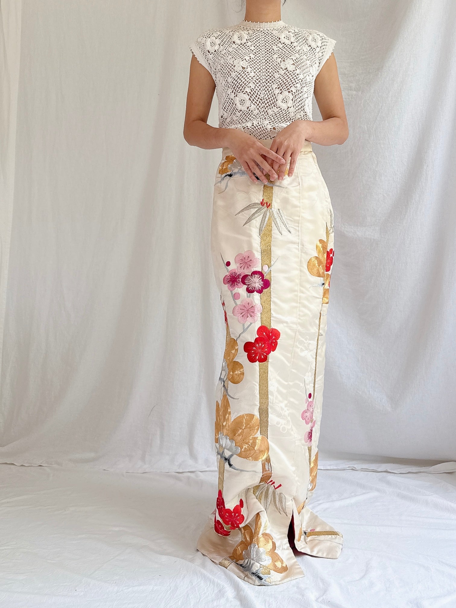Vintage Silk Skirt - XS/S