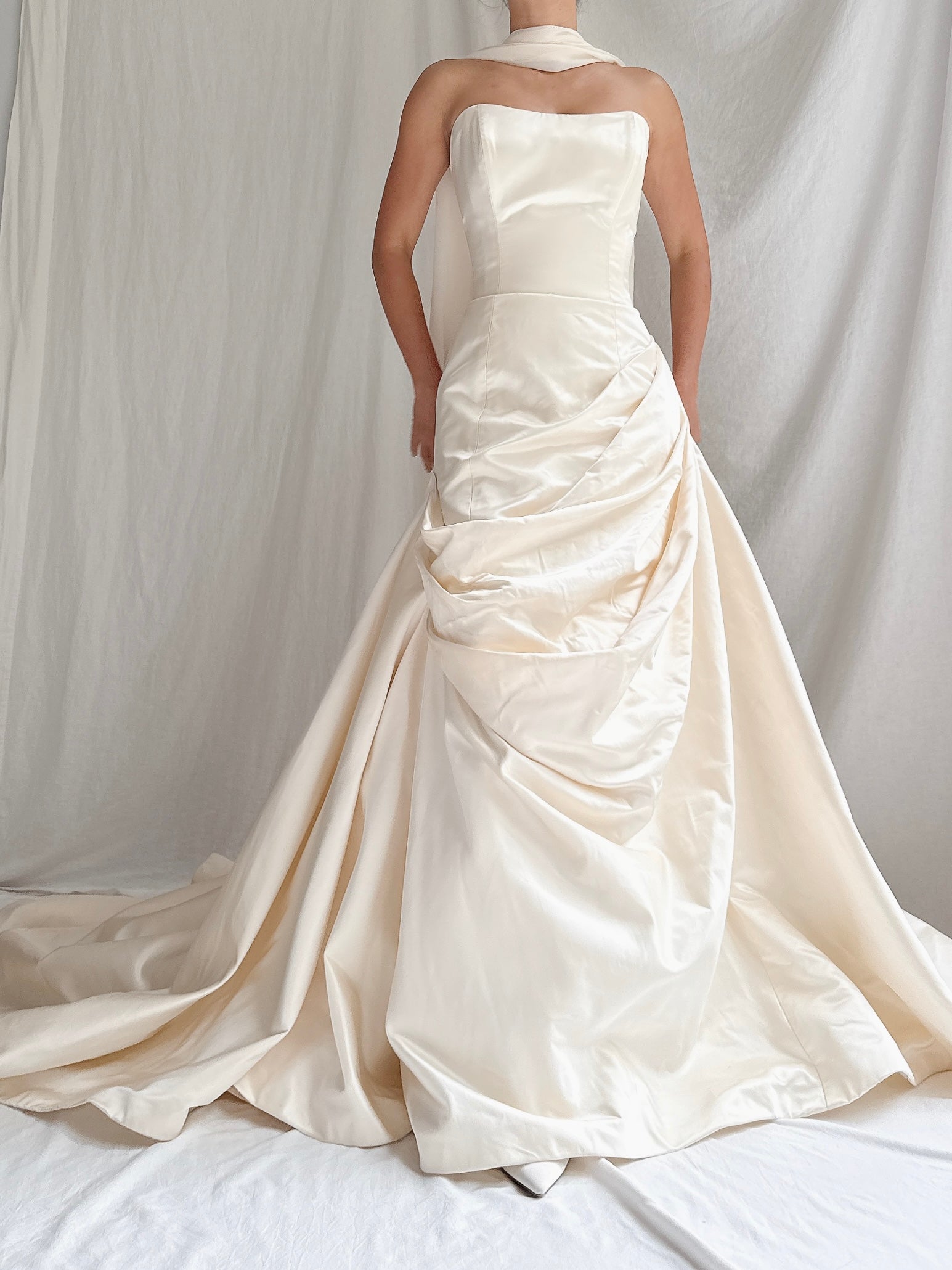Vintage Marisa Silk Draped Gown - M/8