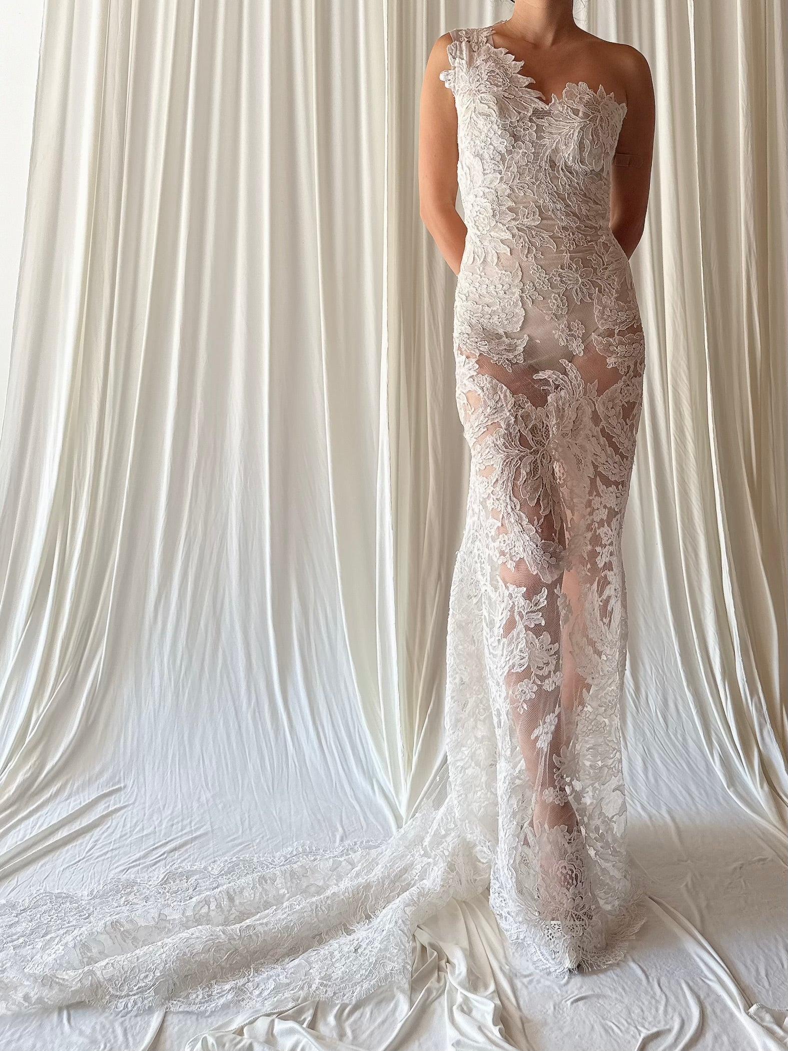 Vintage Anna Maier Lace Gown -S