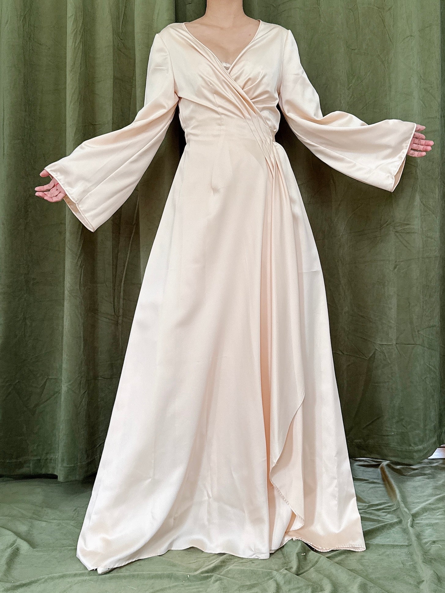 Vintage Peach 2 Piece Robe Set - S/M