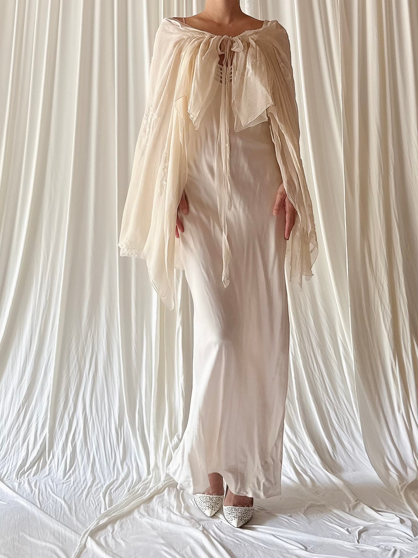Vintage Silk Cape/Skirt - OSFM