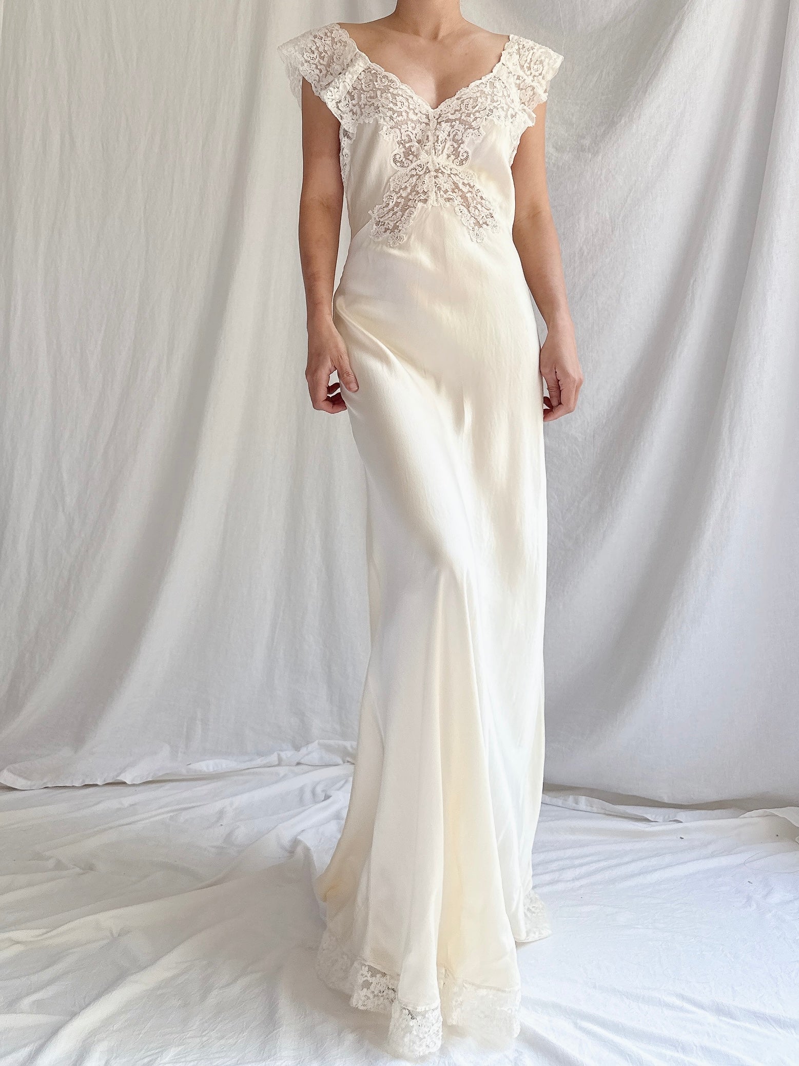 1930s Rare Fischer Silk Slip Dress - XS/S