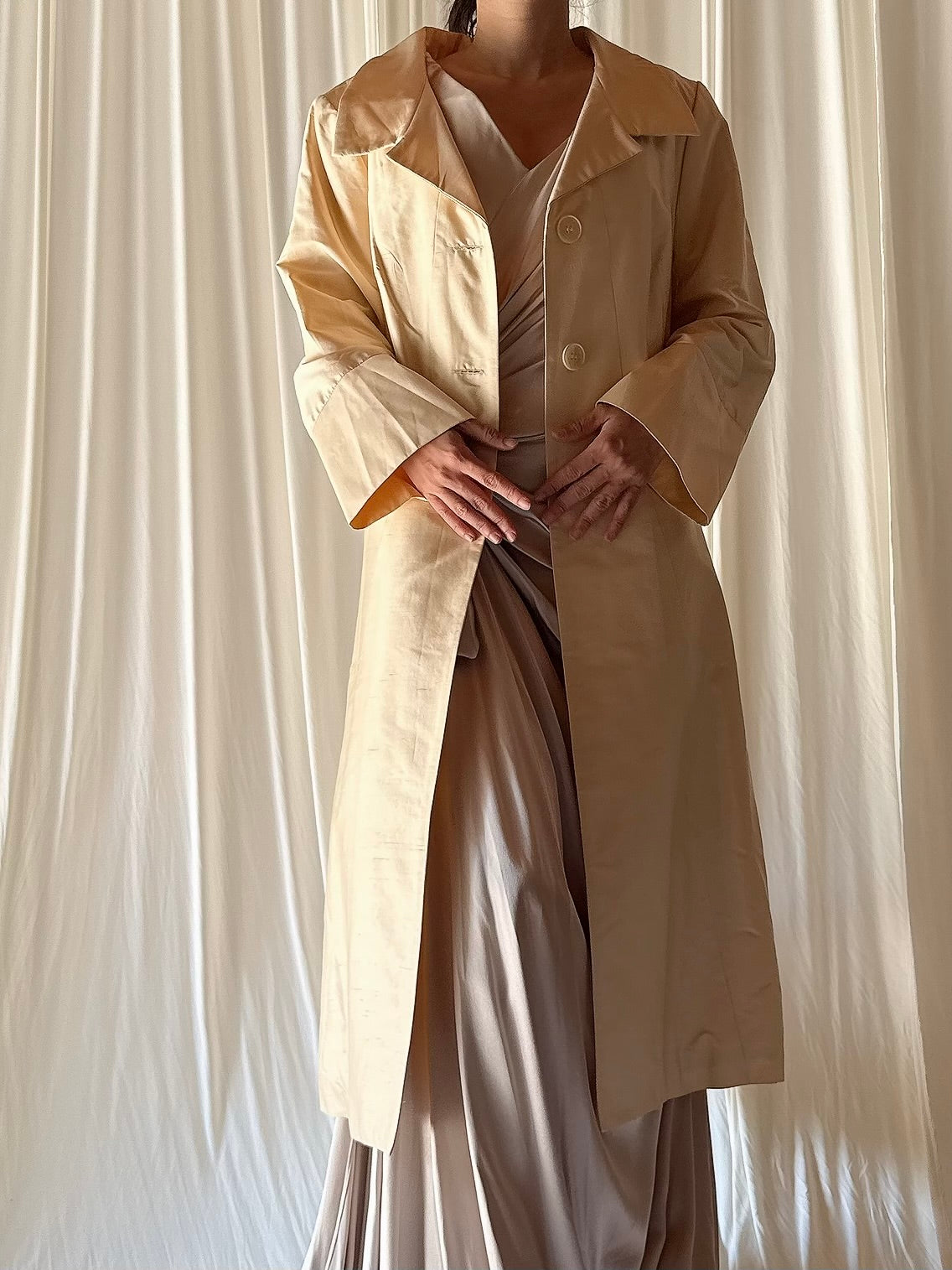 Vintage Futura Ecru Silk Jacket - M