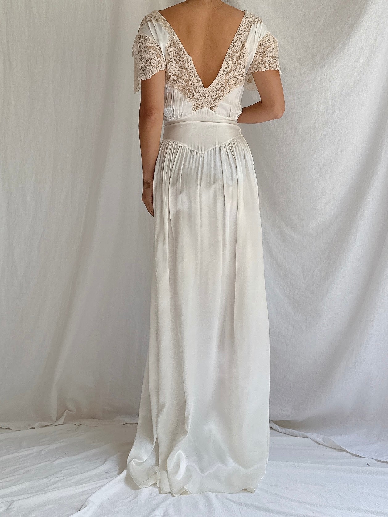 1930s Satin Dress - S