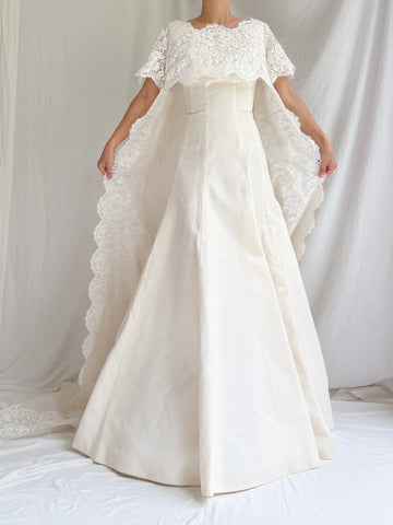 1960s Organza & Lace 2-Piece Set - M