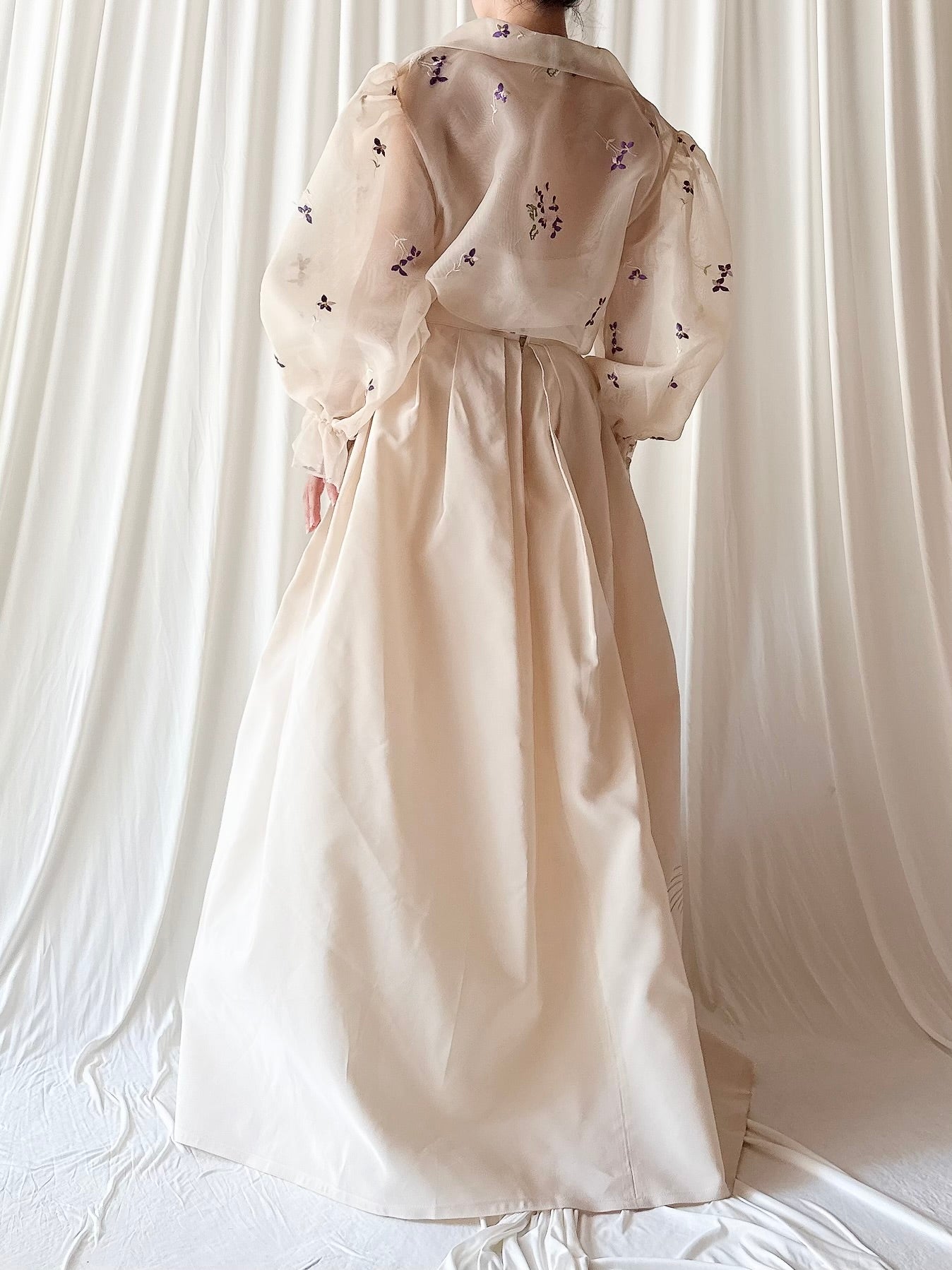 Vintage Victor Costa Two Piece Taffeta Ensemble - L