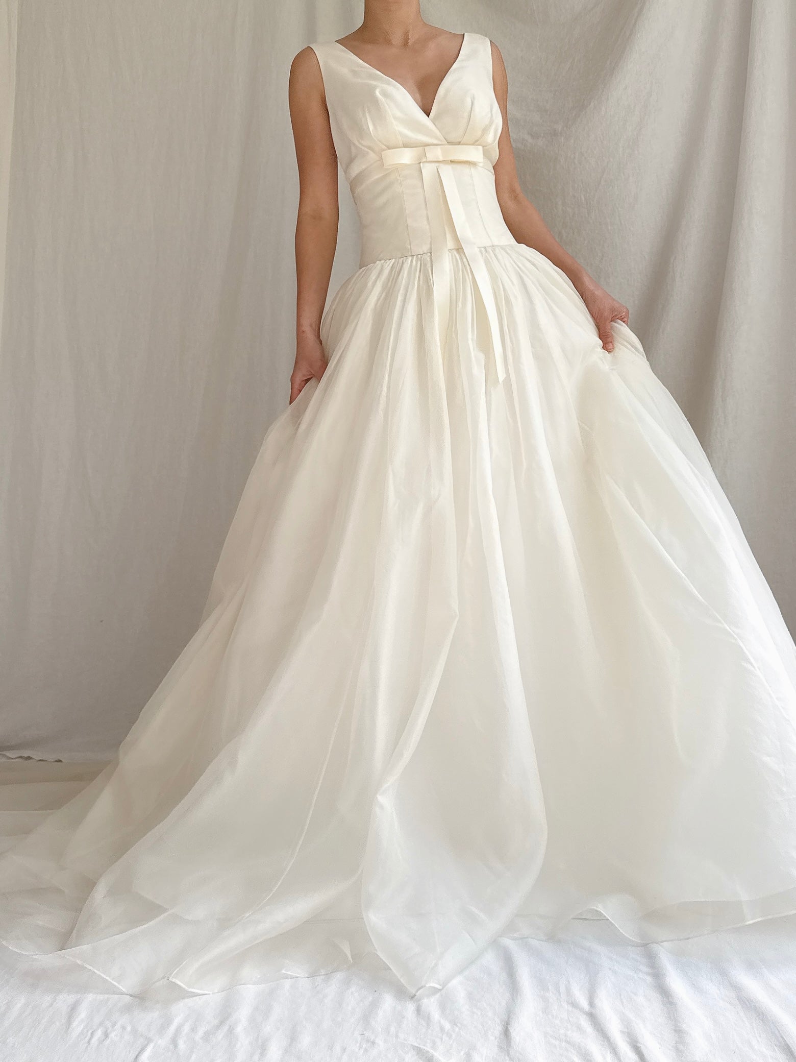 Vintage Silk Organza Gown - S