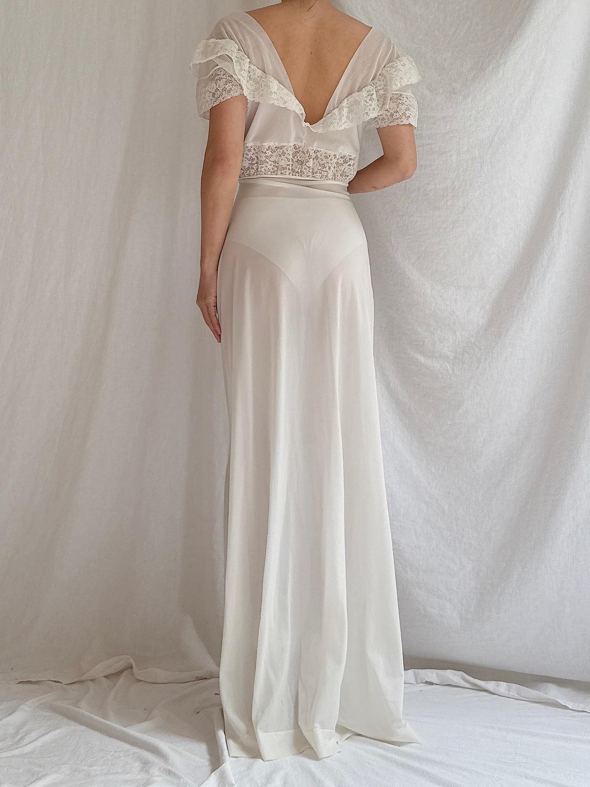1950s Nylon Sheer Slip Dress - S/M | G O S S A M E R 1950s Nylon Sheer Slip Dress - S/M | G O S S A M E R