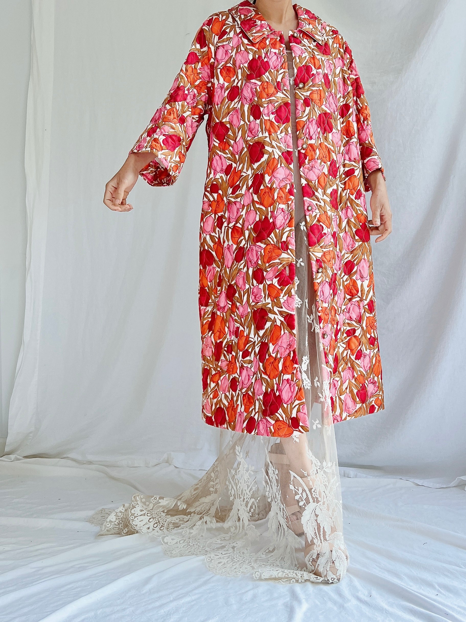 1960s Floral Duster - M