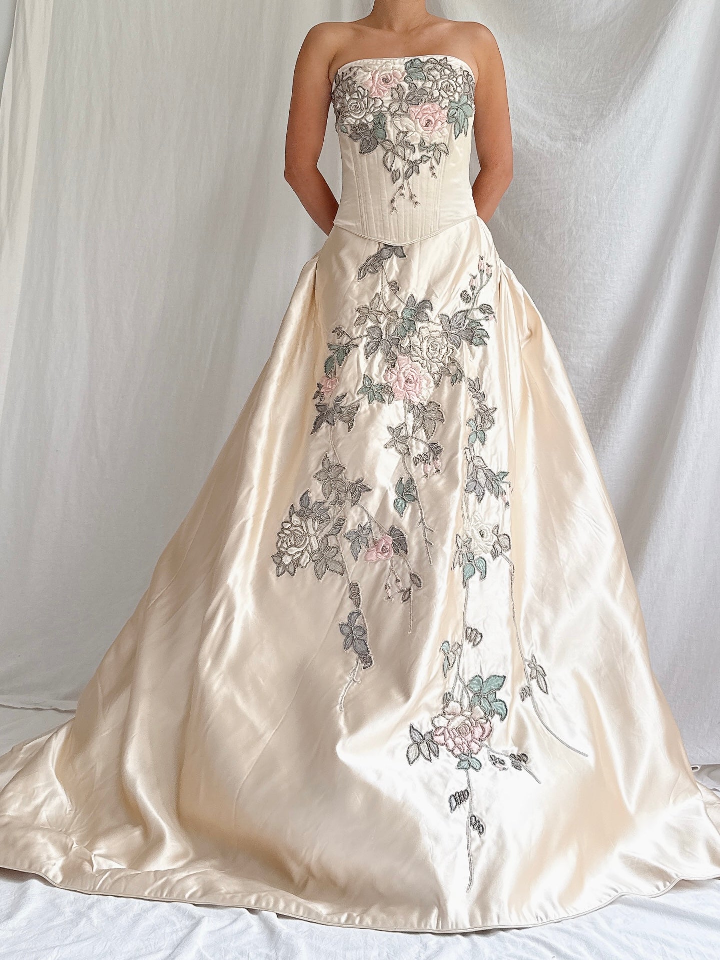 RESERVED 1990s Eavis & Brown Couture Silk Embroidered 3-Piece Set - M/L UK 14