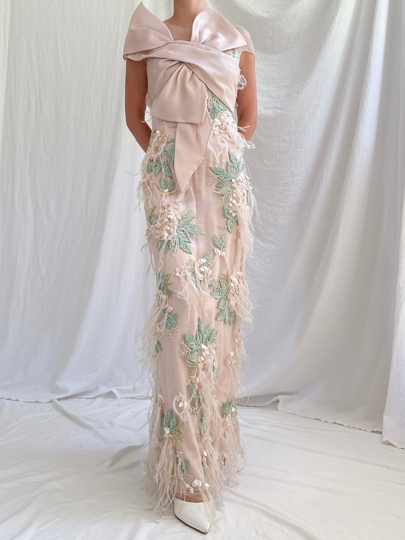 Marchesa Feather Dress - XS