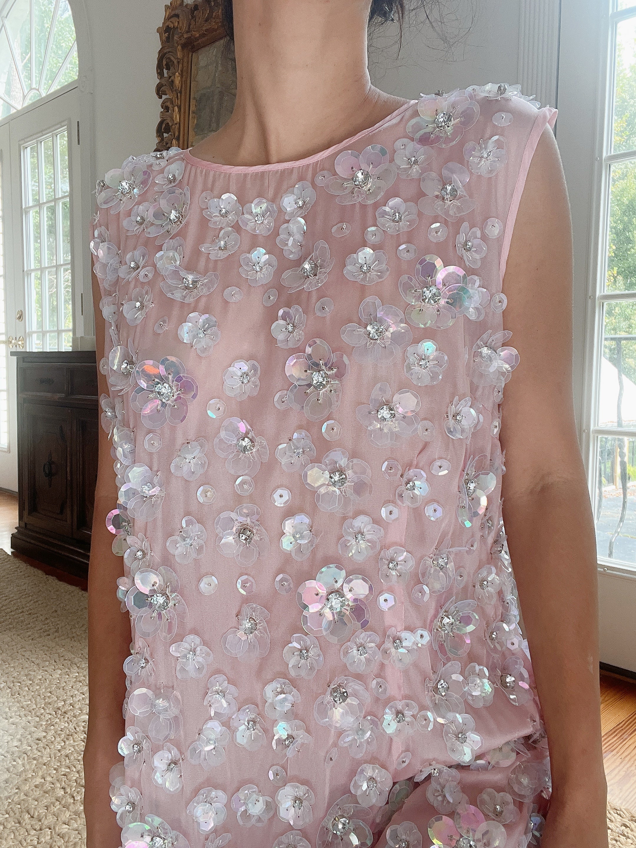 Pink Beaded Cynthia Rowley - M