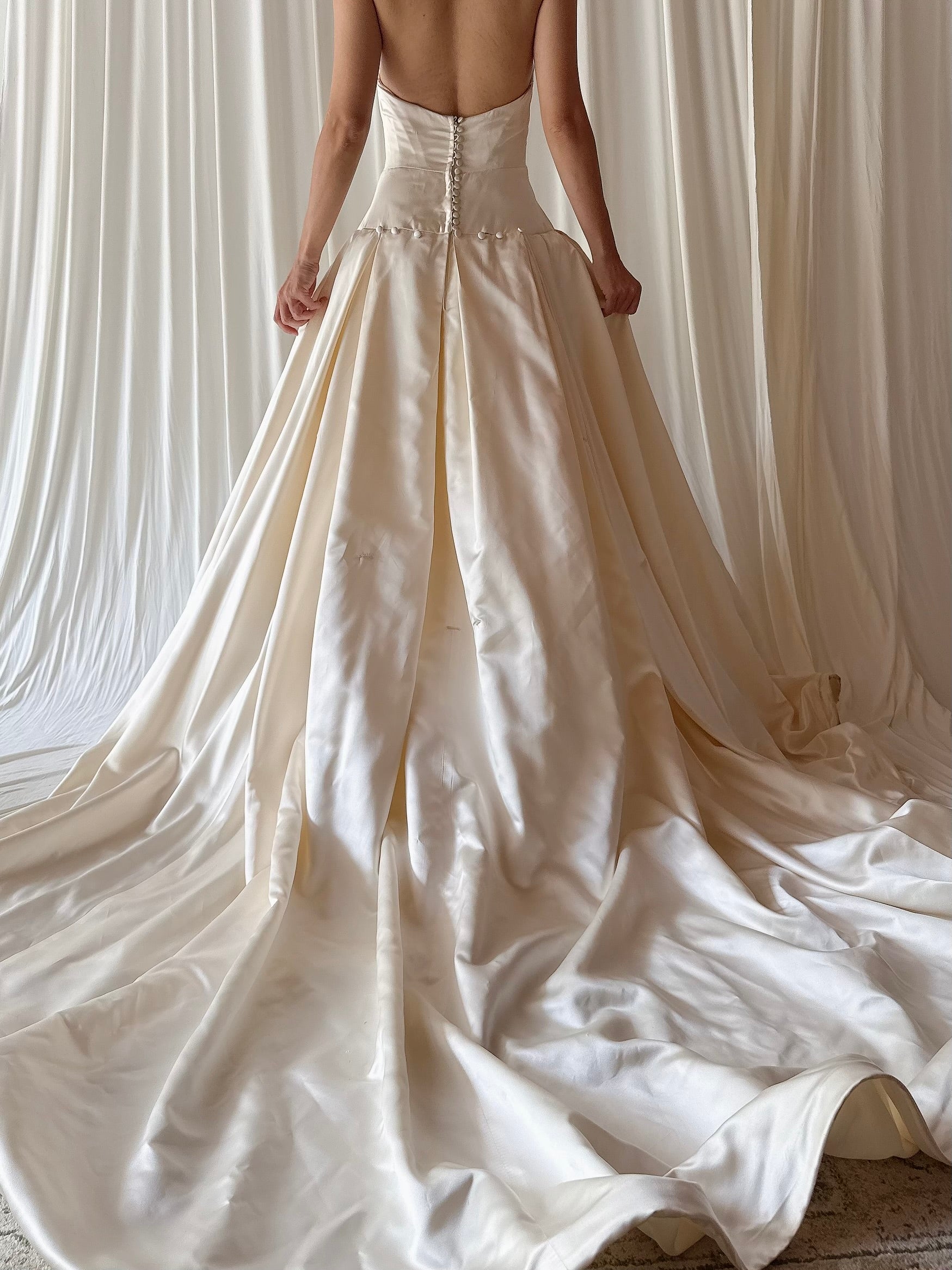 1990s Lazaro Dropped Waist Gown - S/M